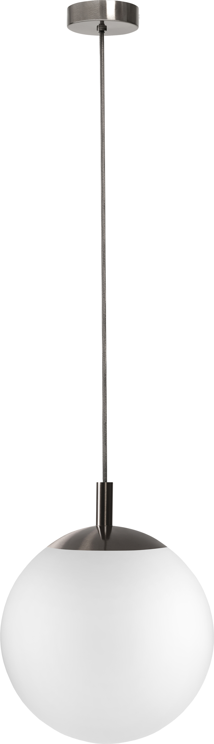 Lampa sufitowa Alur S tytan z białym kloszem