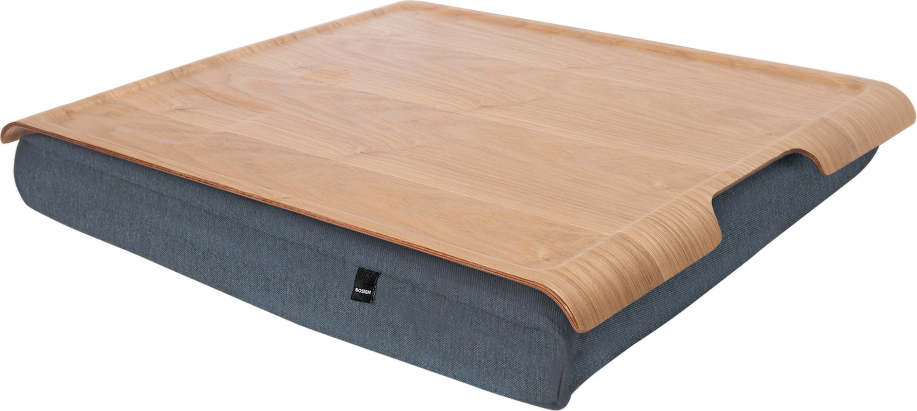 Taca Laptray wierzbowa z szarą poduszką