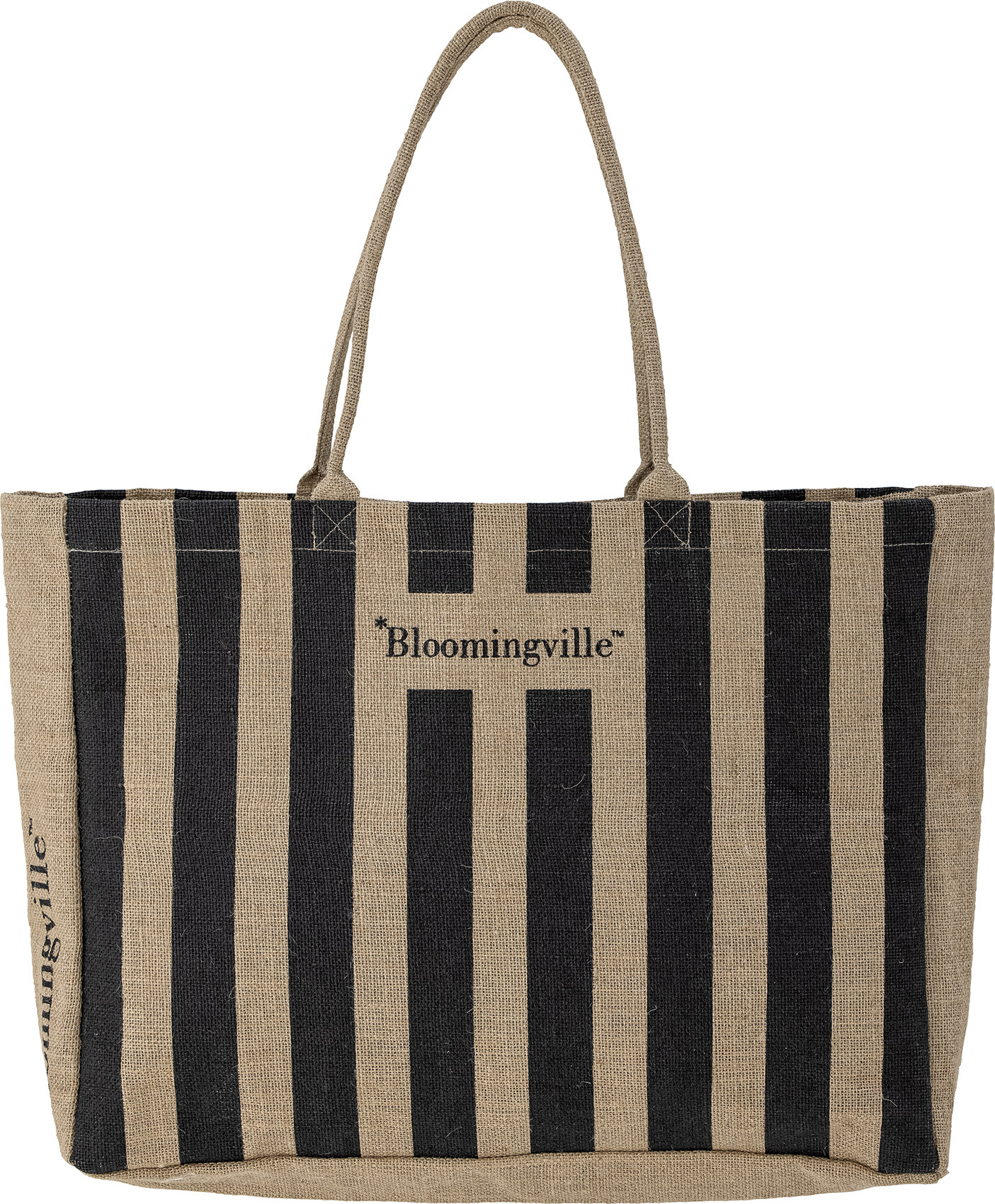 Torba na zakupy Bergamo czarna jutowa