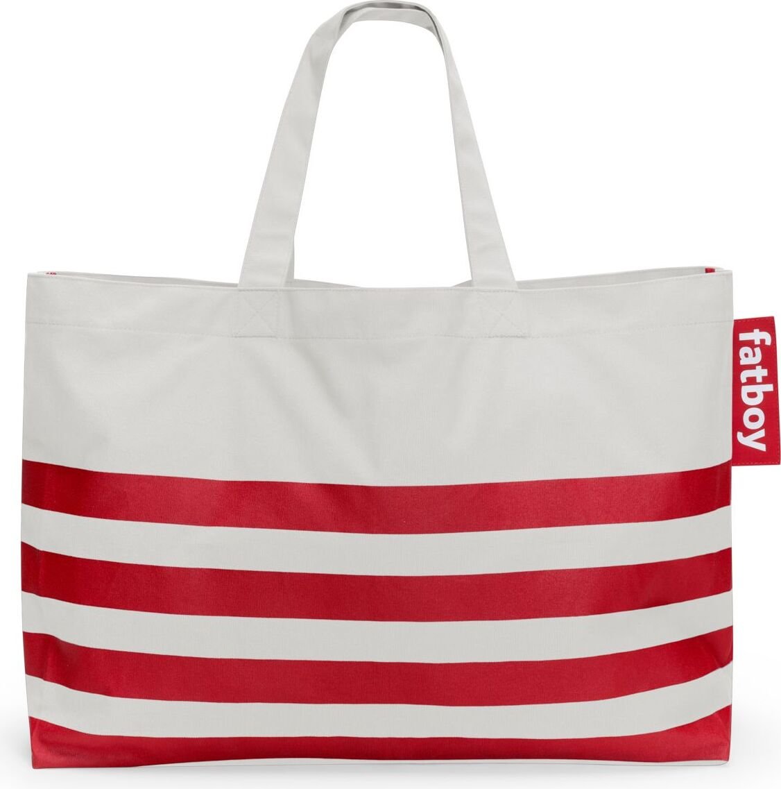 Torba Carry-Too-Much w czerwone pasy jasnoszara