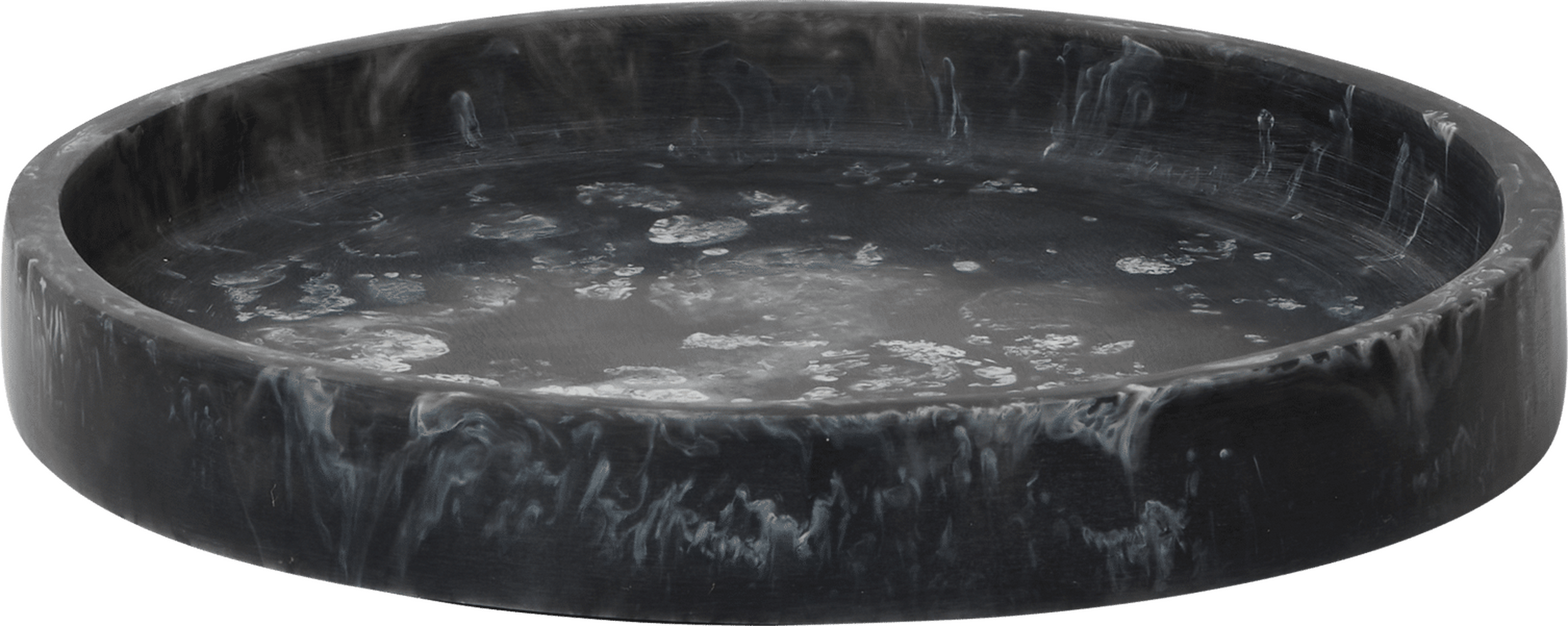 Taca dekoracyjna Mist okrągła 20 cm w kolorze węgla