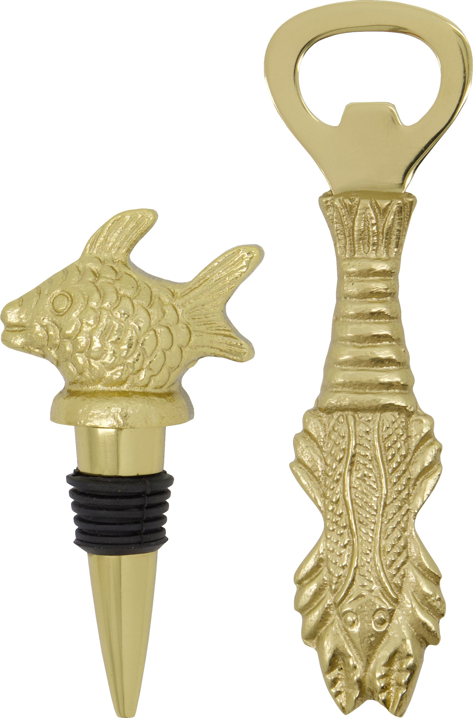 Akcesoria barowe Fish złote 2 el.