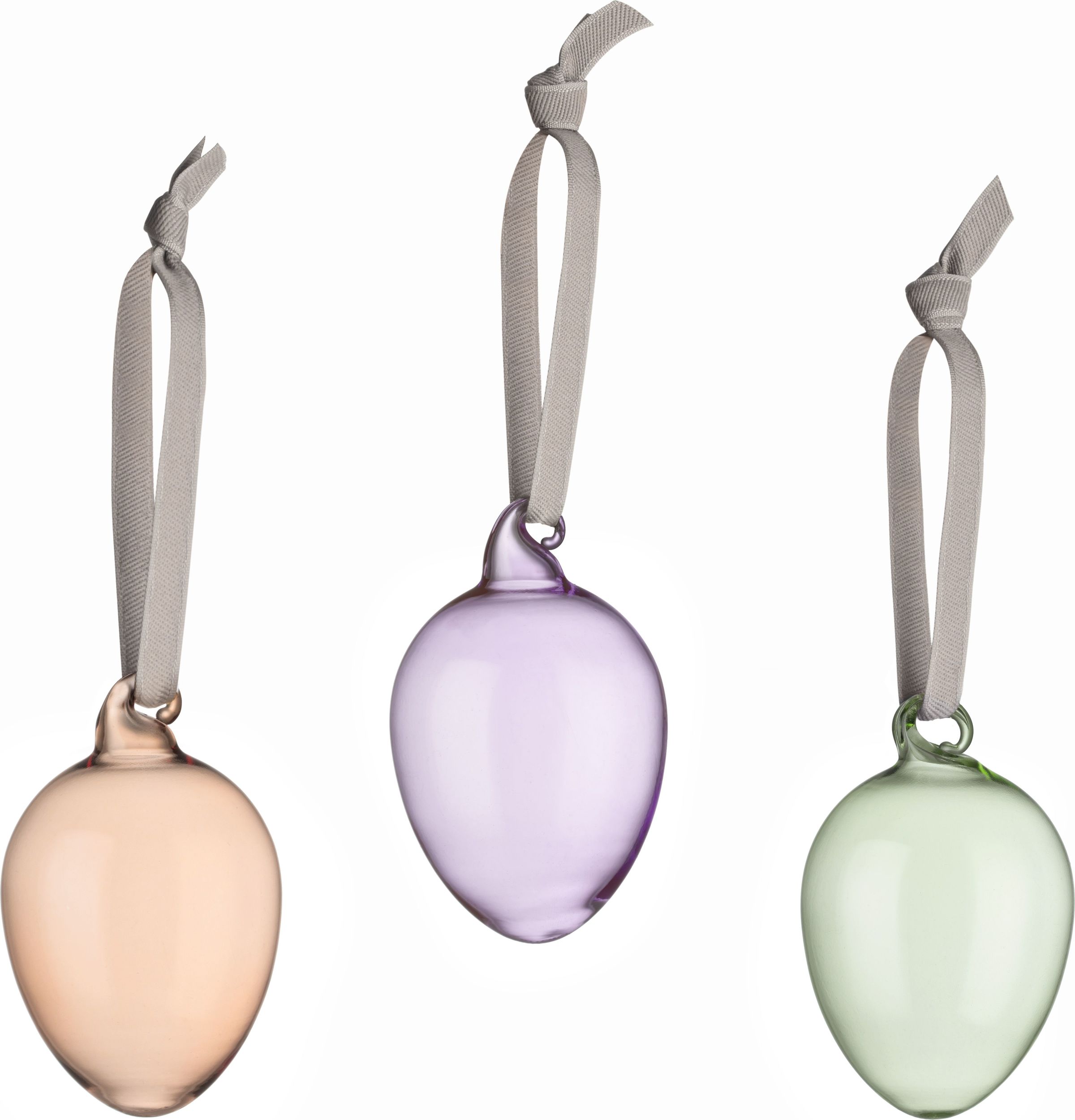 Bombki Iittala Egg różowa, fioletowa i zielona 3 szt.