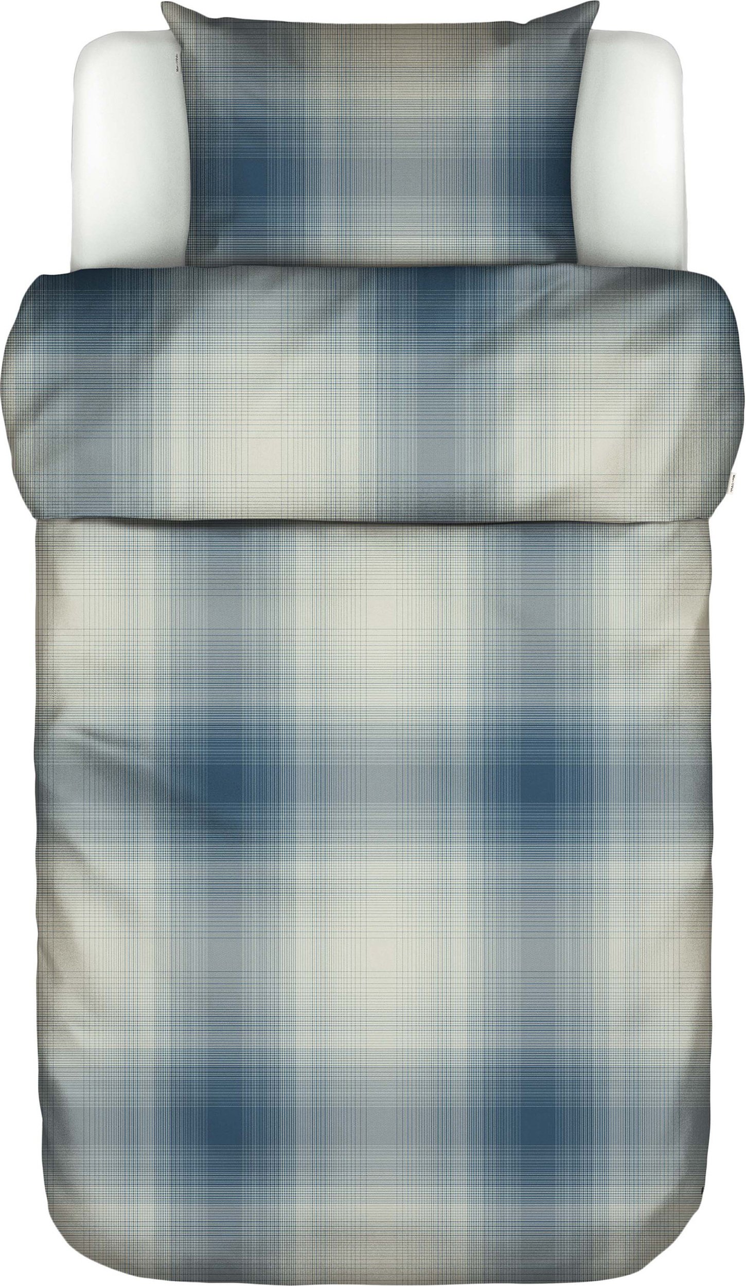 Pościel Phia 135 x 200 cm niebieska z poszewką na poduszkę 80 x 80 cm zapięcie suwak