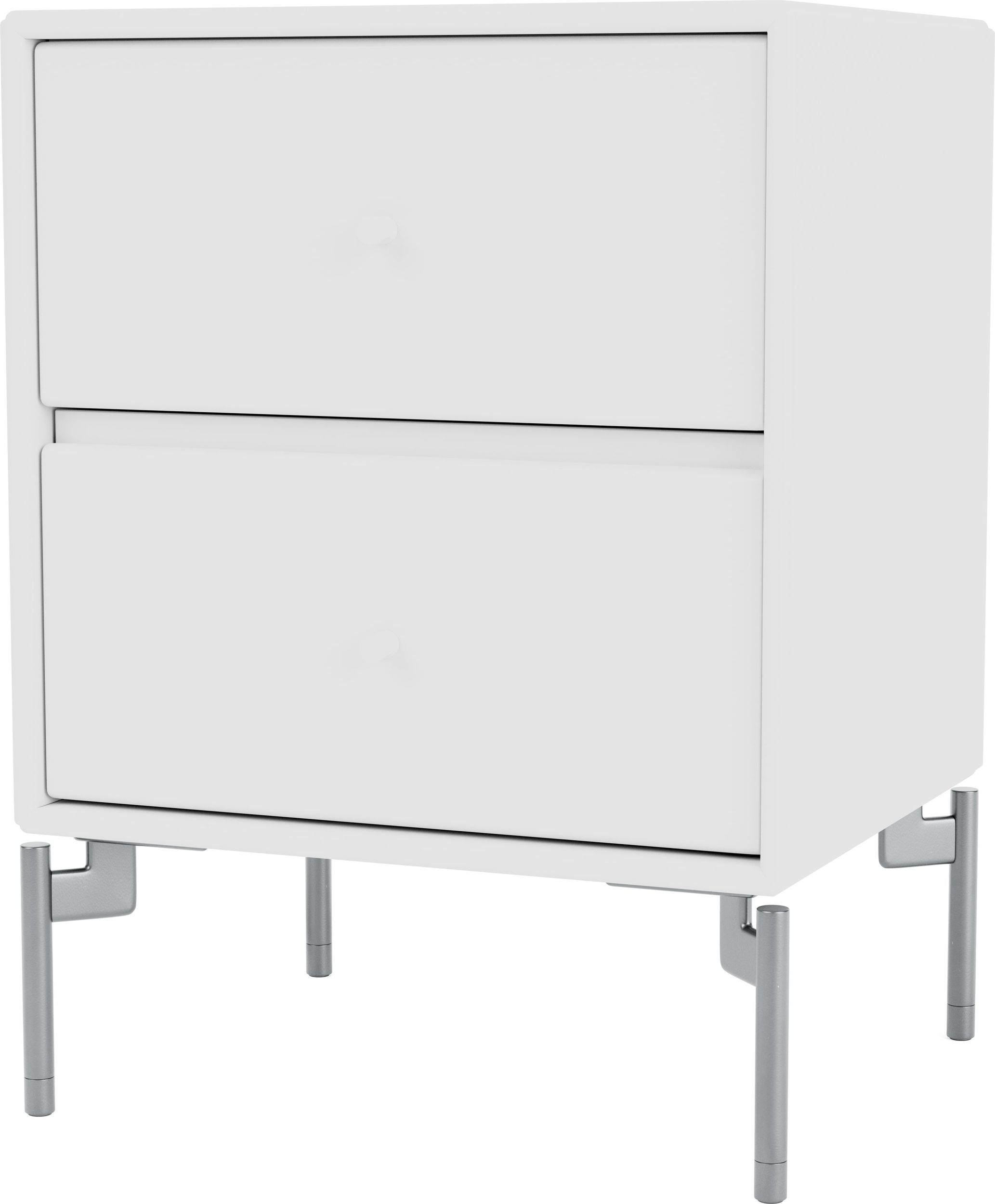 Szafka nocna Drift biała na chromowanych nogach