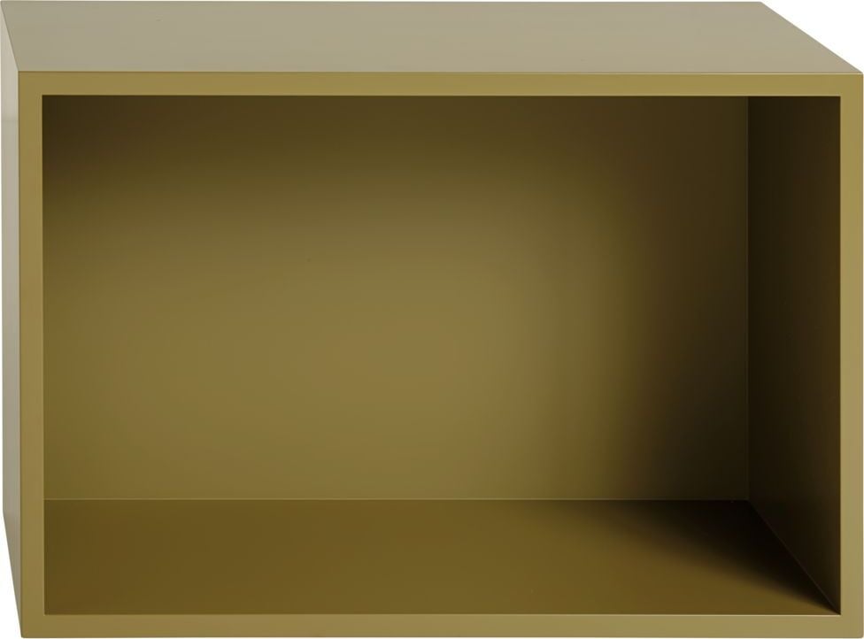 Półka modułowa Stacked L brązowozielona