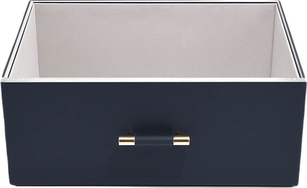 Pudełko do przechowywania Stackers Handled Pebble supersize granatowe z akrylową pokrywką