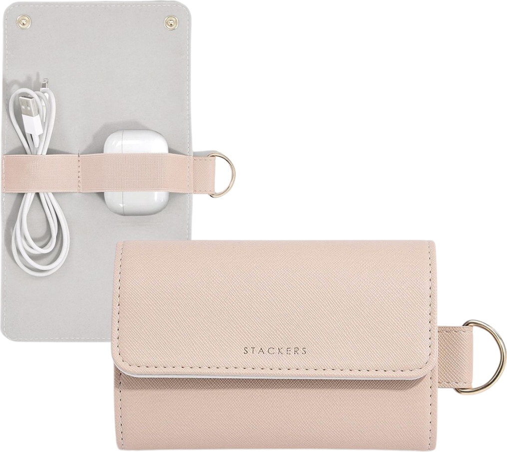 Etui na ładowarki i słuchawki Stackers Compact różowe
