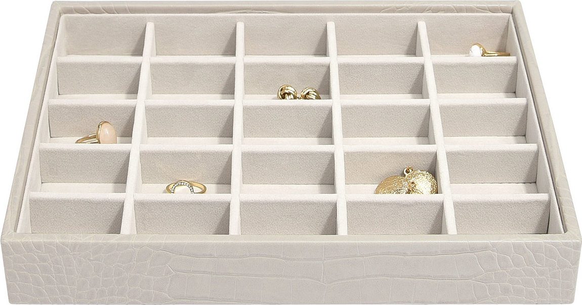 Szkatułka na biżuterię Stackers Croc 25 komorowa classic putty
