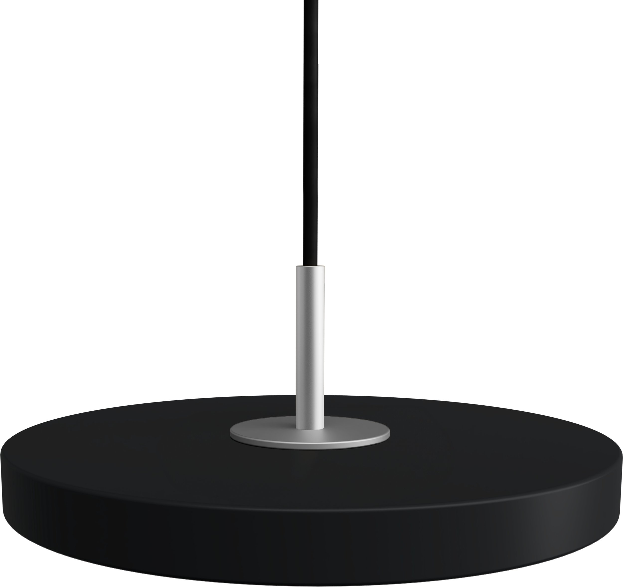 Lampa wisząca Asteria Micro czarna ze srebrnym mocowaniem