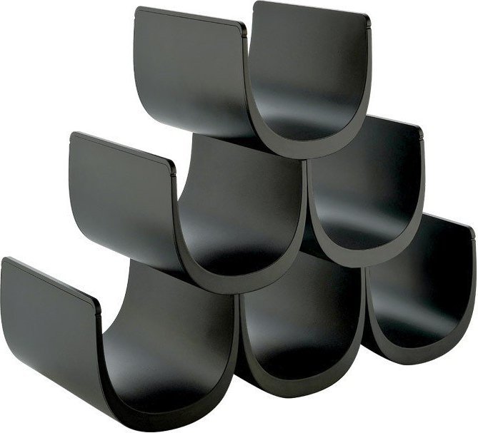 Stojak na butelki wina Noe czarny