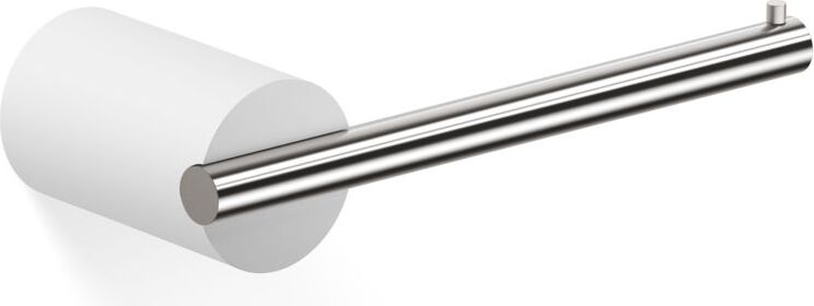 Wieszak na papier toaletowy Stone stal matowa-biały