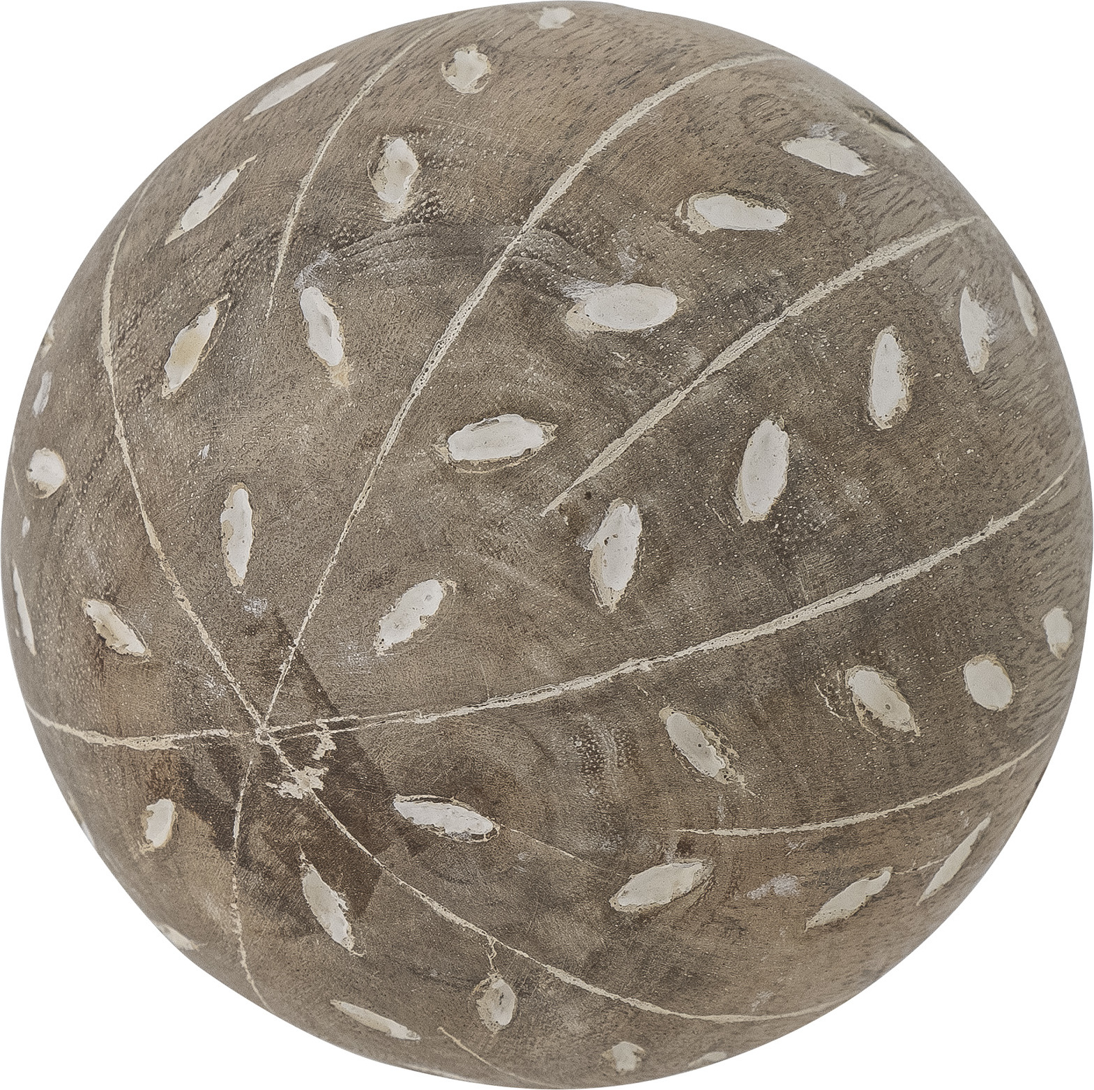 Dekoracja Norly 86 kula 10 cm z drewna mango