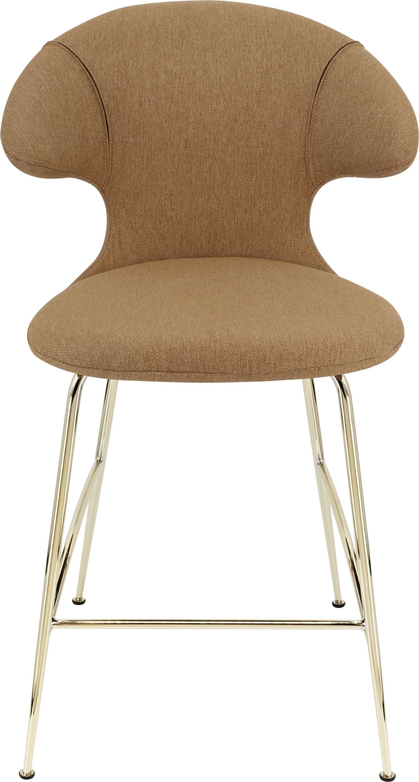 Krzesło Time Flies 102 cm brązowe na mosiężnych nogach