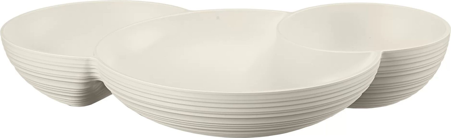 Miseczka na przekąski Tierra mlecznobiała potrójna