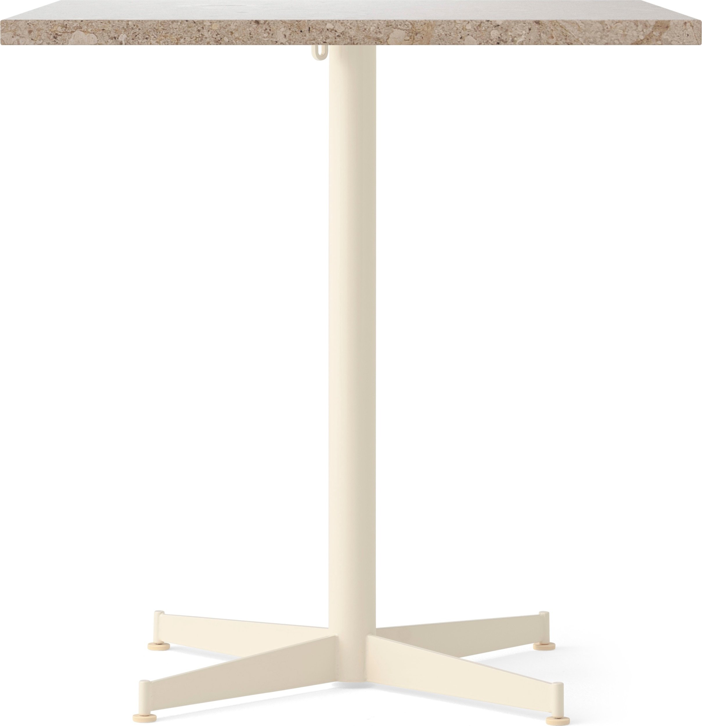 Stół z kremową podstawą Nook Star Base Kunis Breccia kwadratowy 73 cm