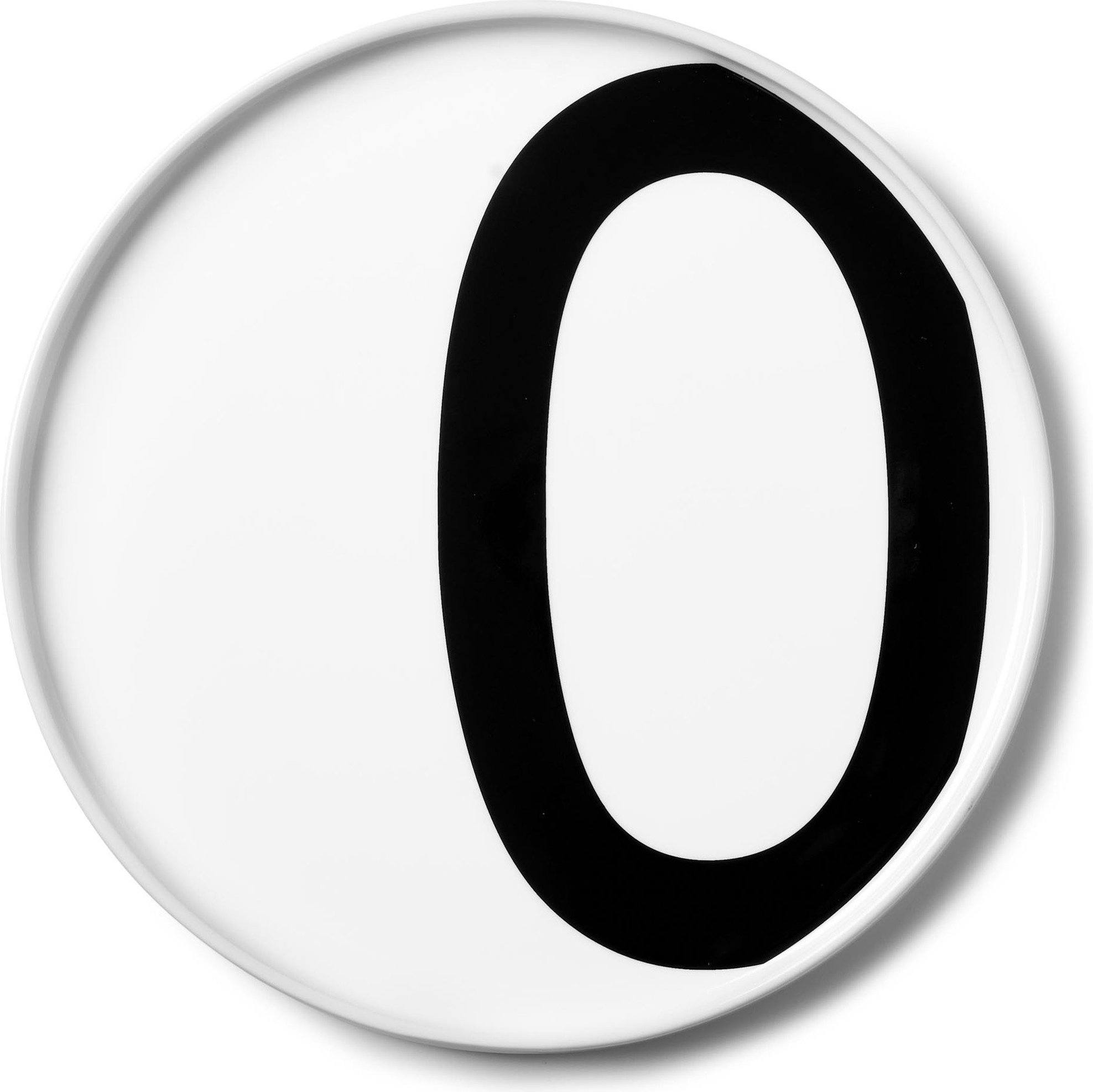 Talerz porcelanowy AJ litera O