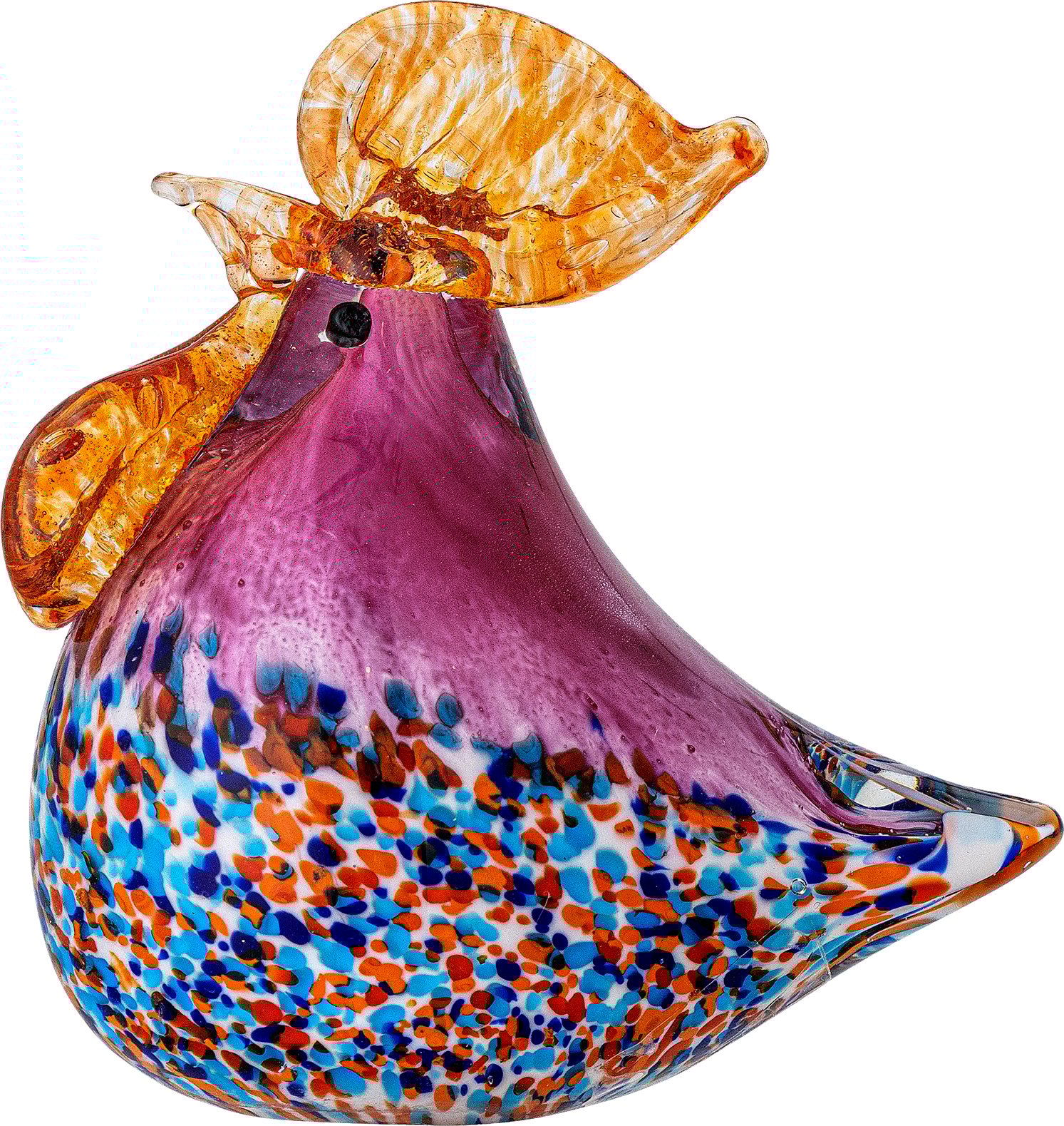 Figurka dekoracyjna Livie 9,5 cm pomarańczowo-fioletowa