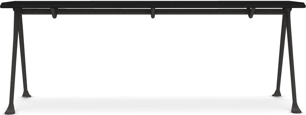 Ławka Officina 120 cm czarny buk z antracytową ramą