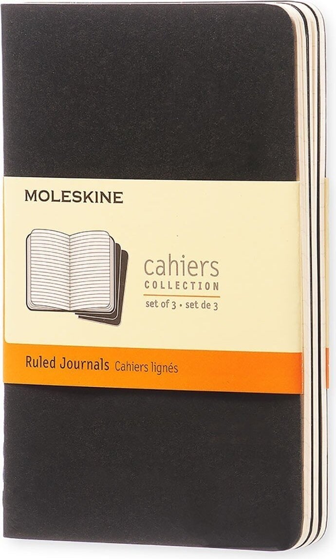 Zeszyty w linię Moleskine Cahier Journals P czarne 3 szt.