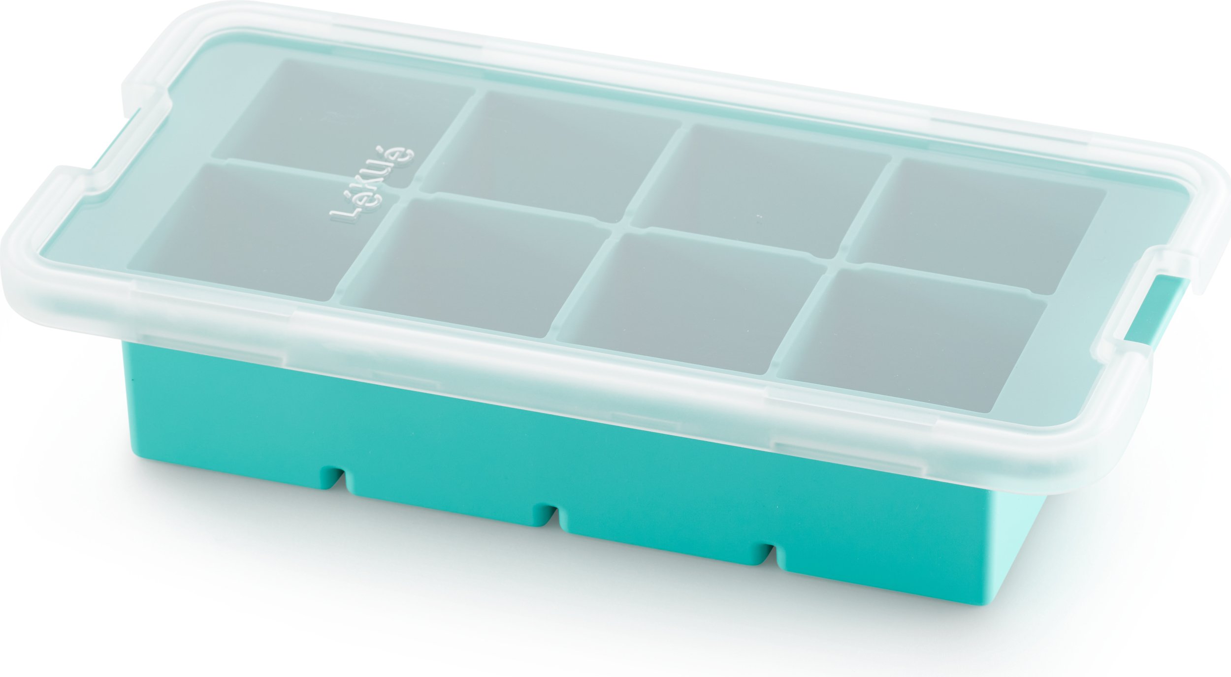 Foremka do lodu Lekue kwadratowe kostki XL z pokrywką