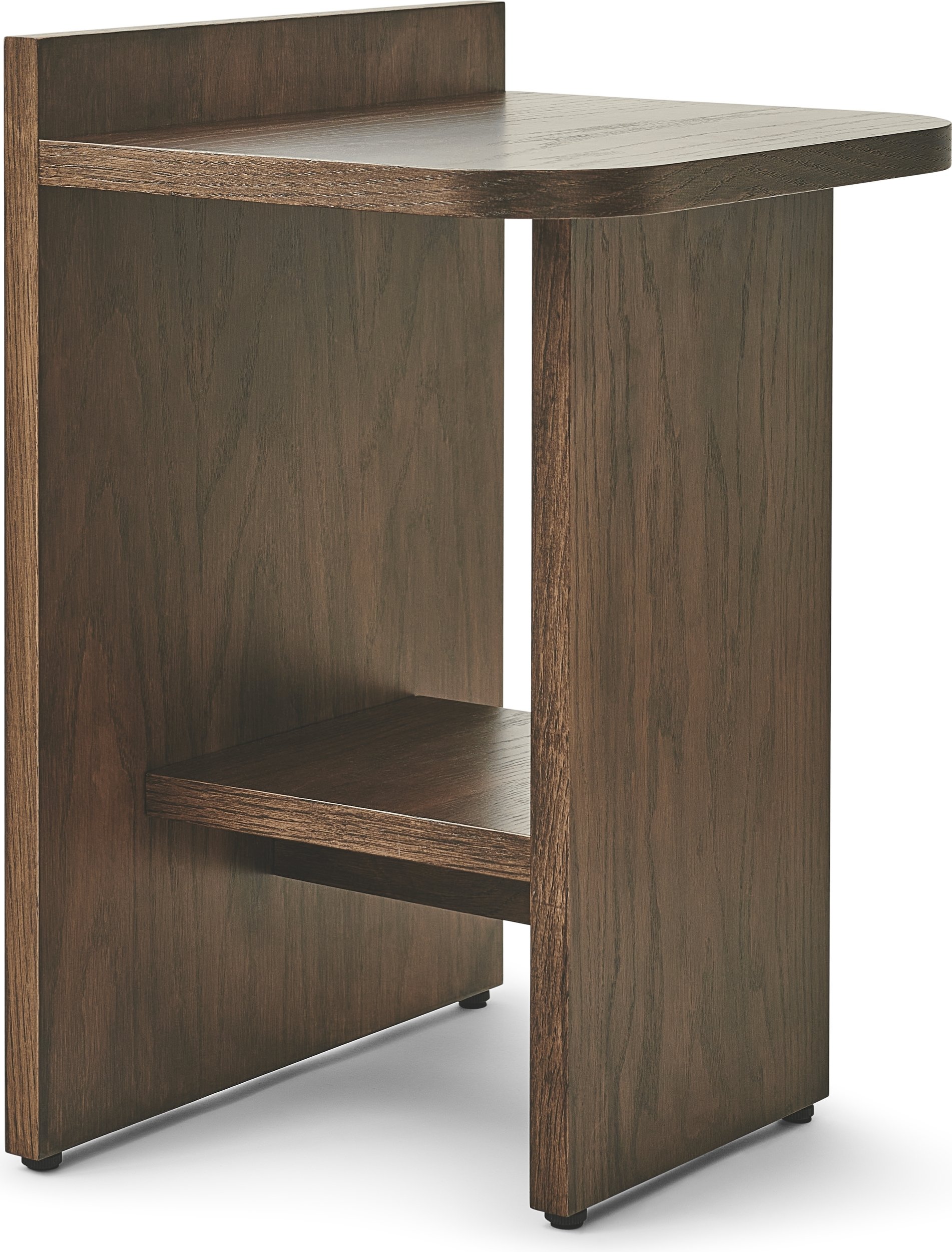 Stolik boczny Ismo 56 cm ciemny dąb