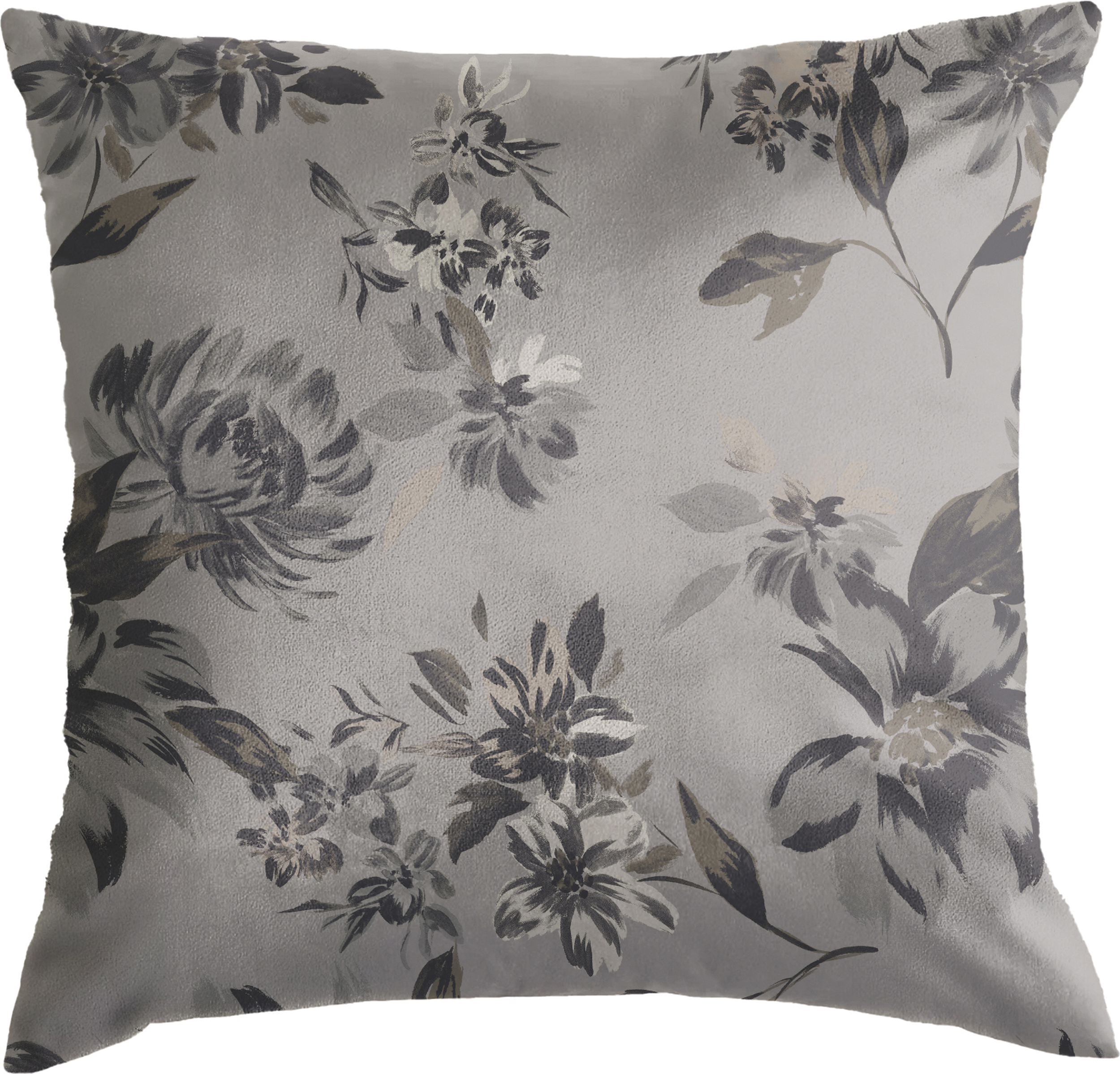 Poduszka dekoracyjna History Bloom 50 x 50 cm szara