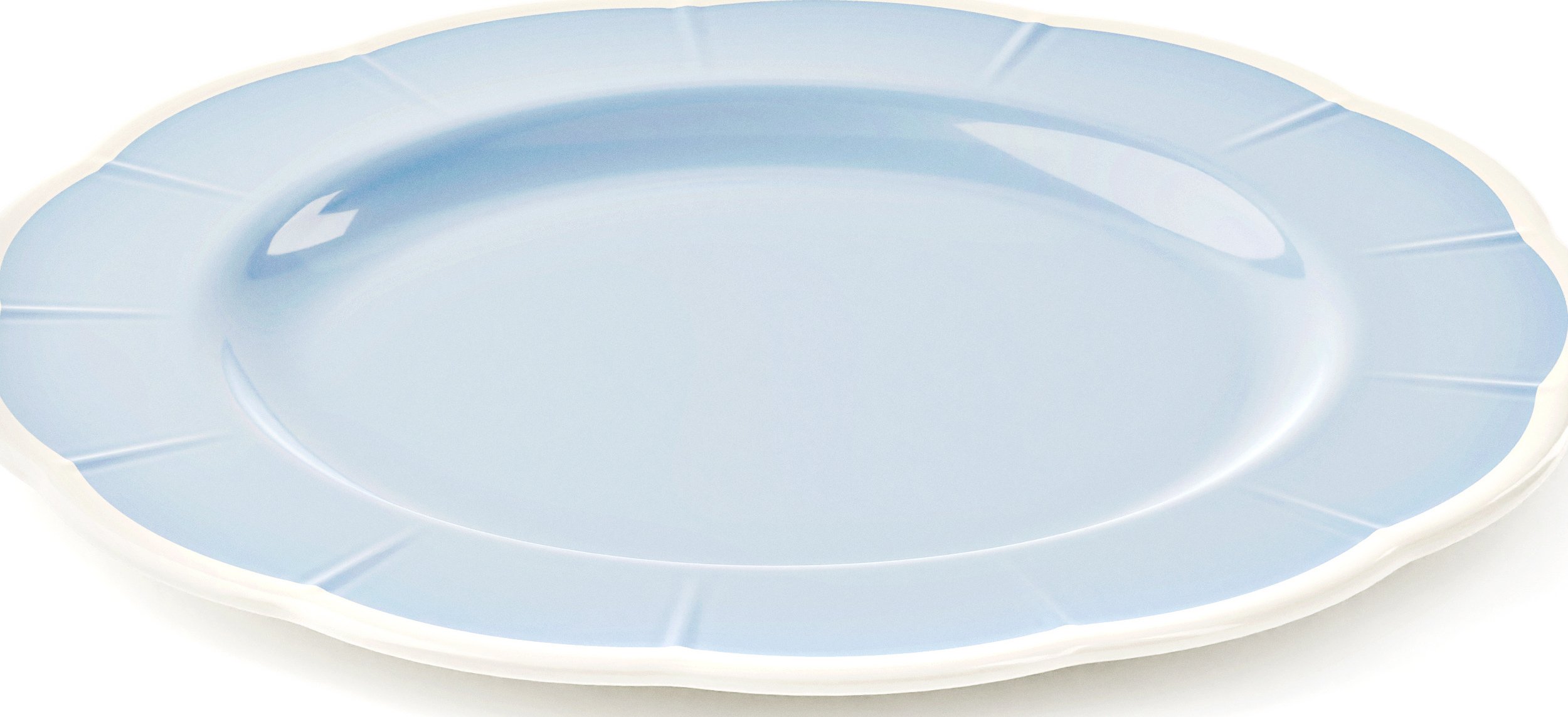 Talerz obiadowy Flora 28 cm niebieski