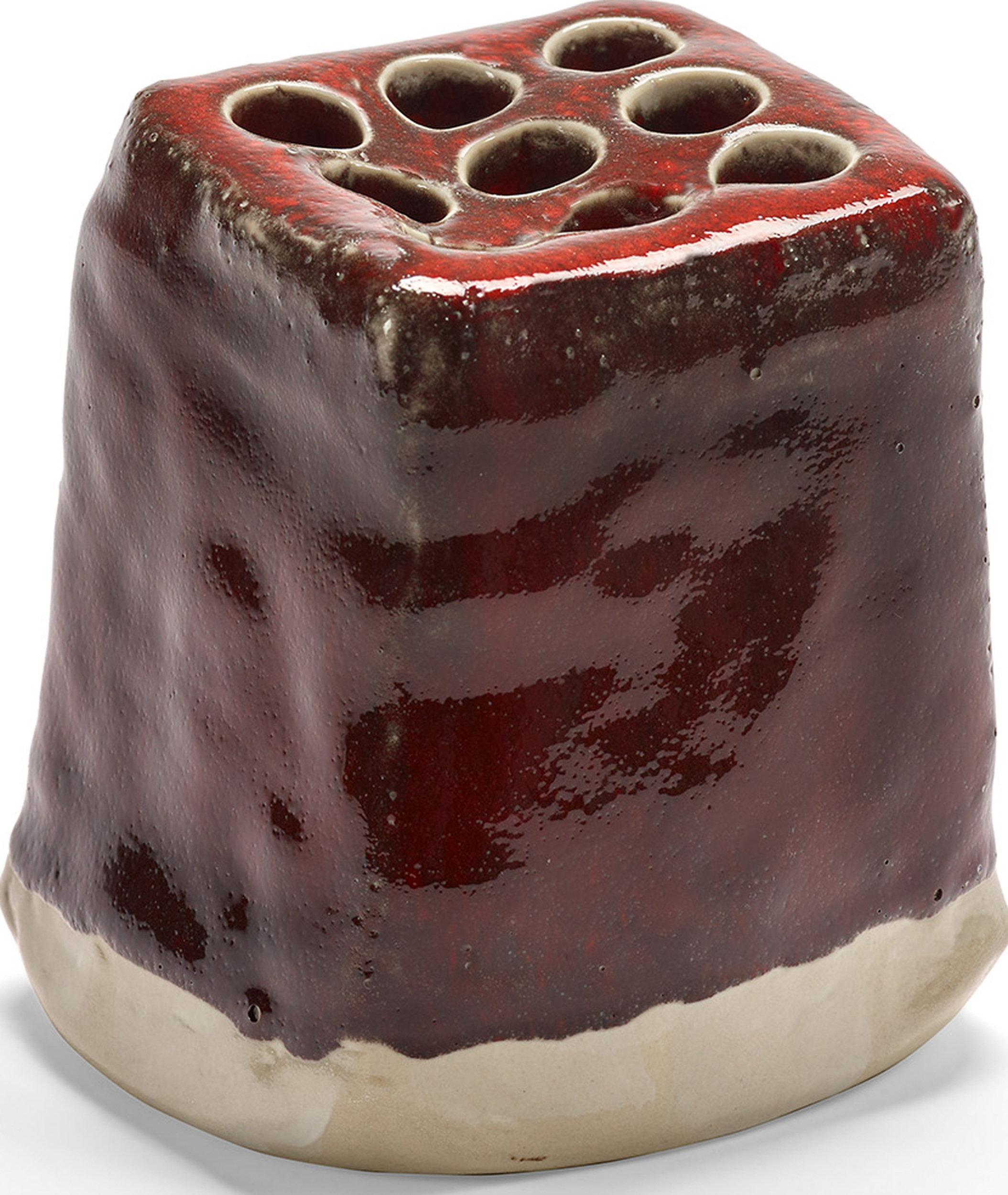 Wazon dekoracyjny Pique-Fleurs 11 cm czerwony