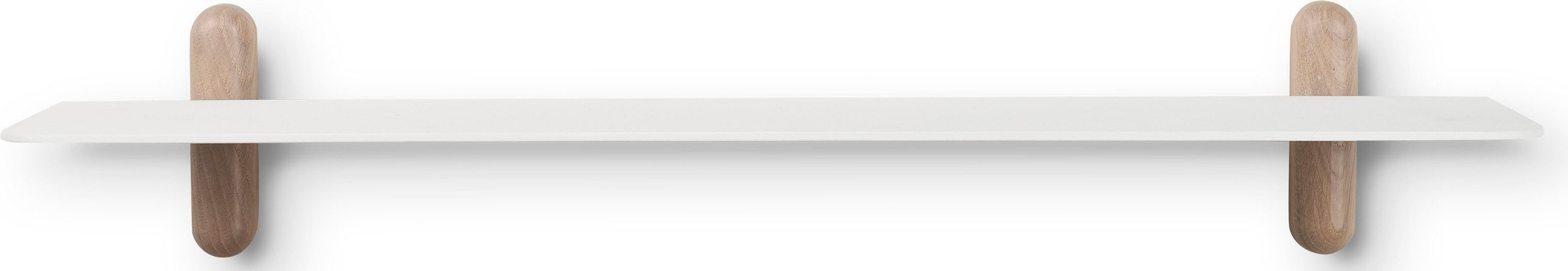 Półka ścienna Nivo Large G 66,5 cm biała jasny dąb