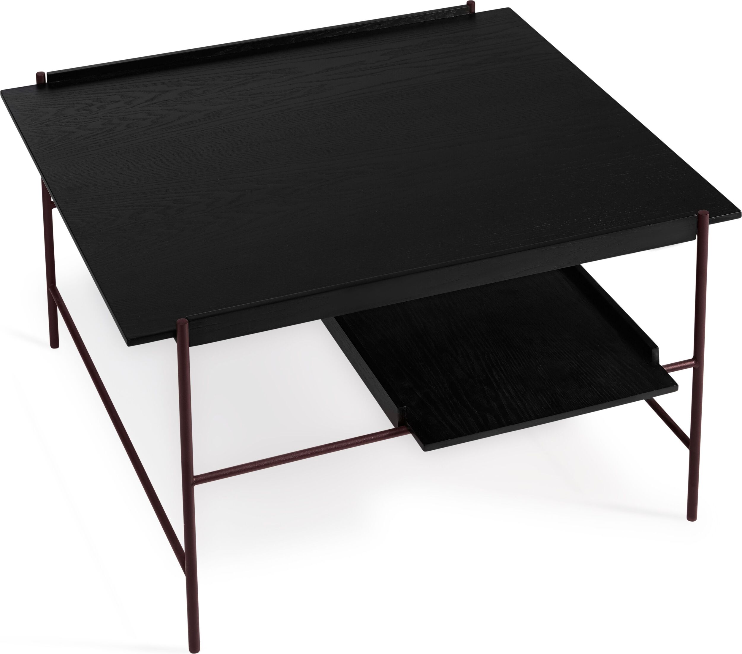 Stolik kawowy z fioletową ramą Kanso