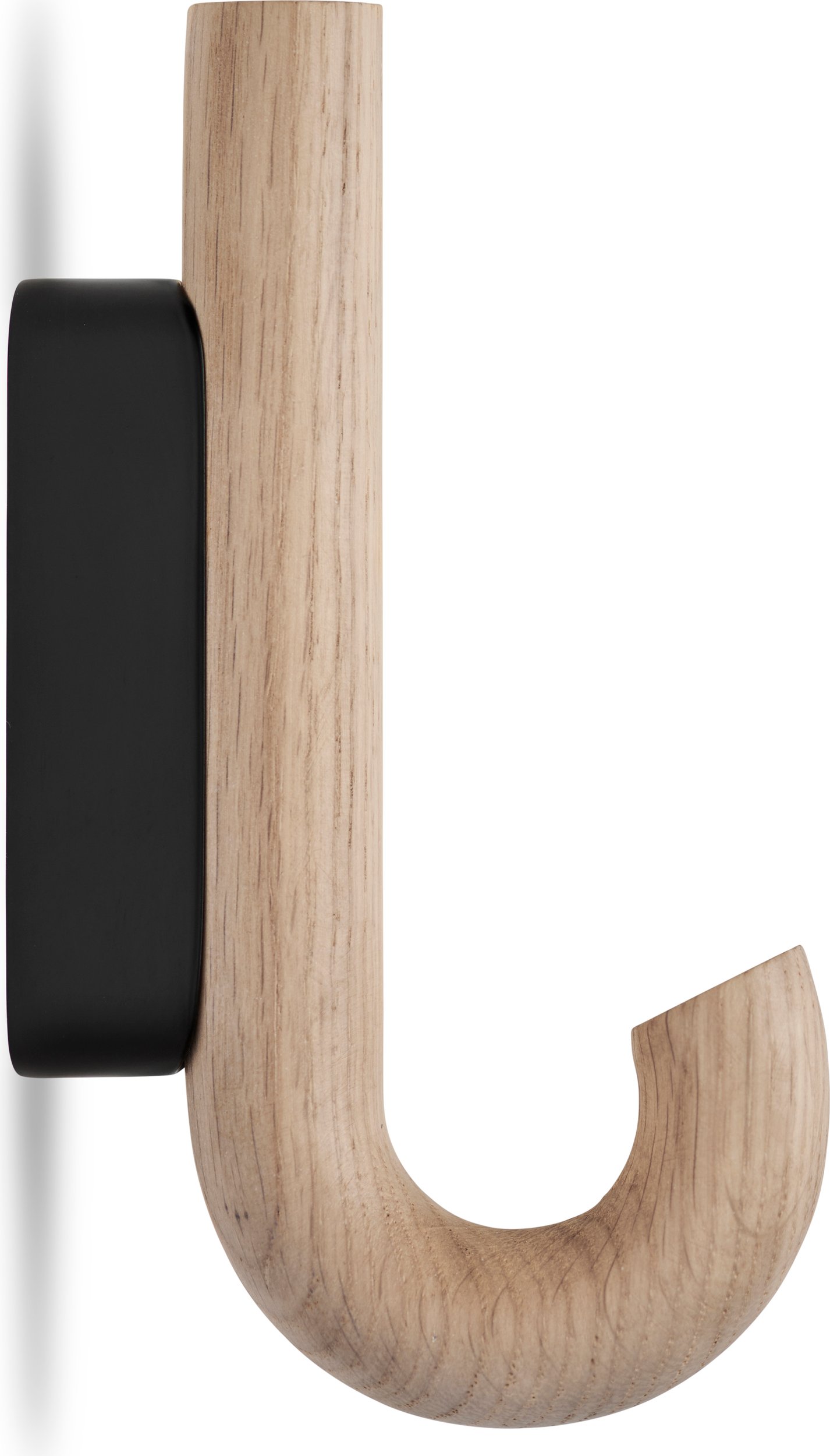 Haczyk ścienny Gejst 13,3 cm czarny jasny dąb