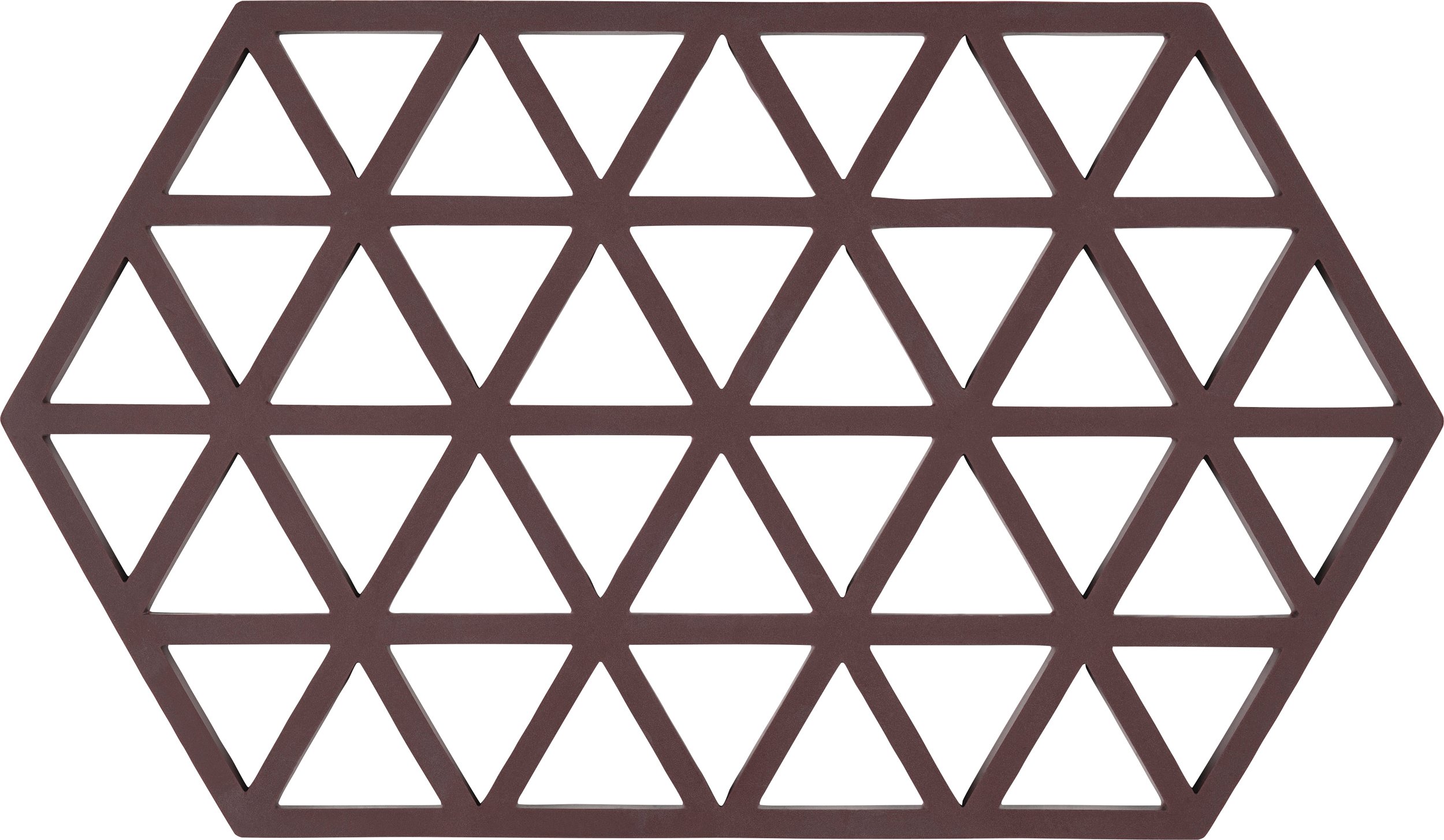 Podstawka pod gorące naczynia Triangles 24 cm ciemnobrązowa
