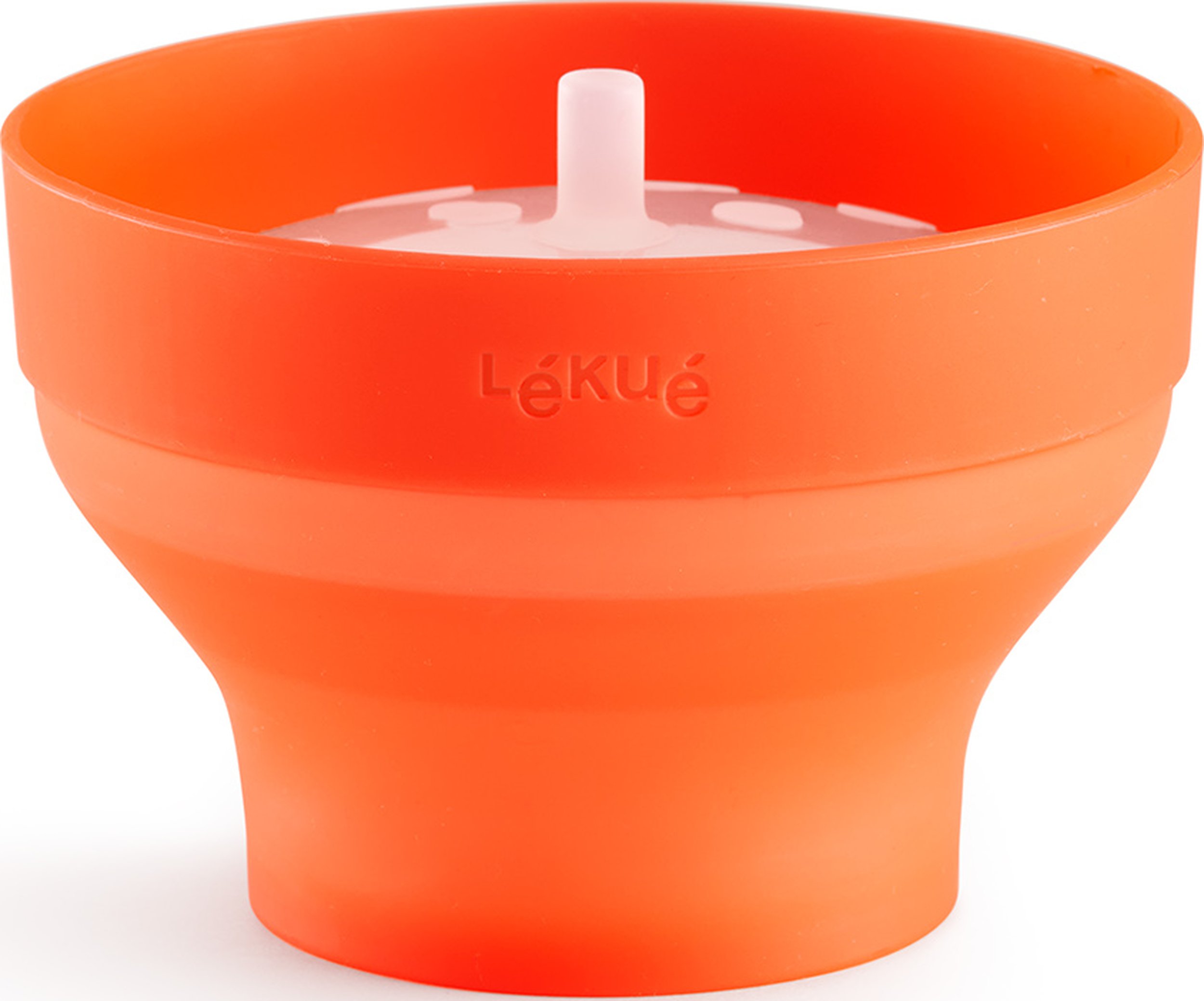 Miska do przygotowywania popcornu w mikrofalówce Lekue czerwona silikonowa