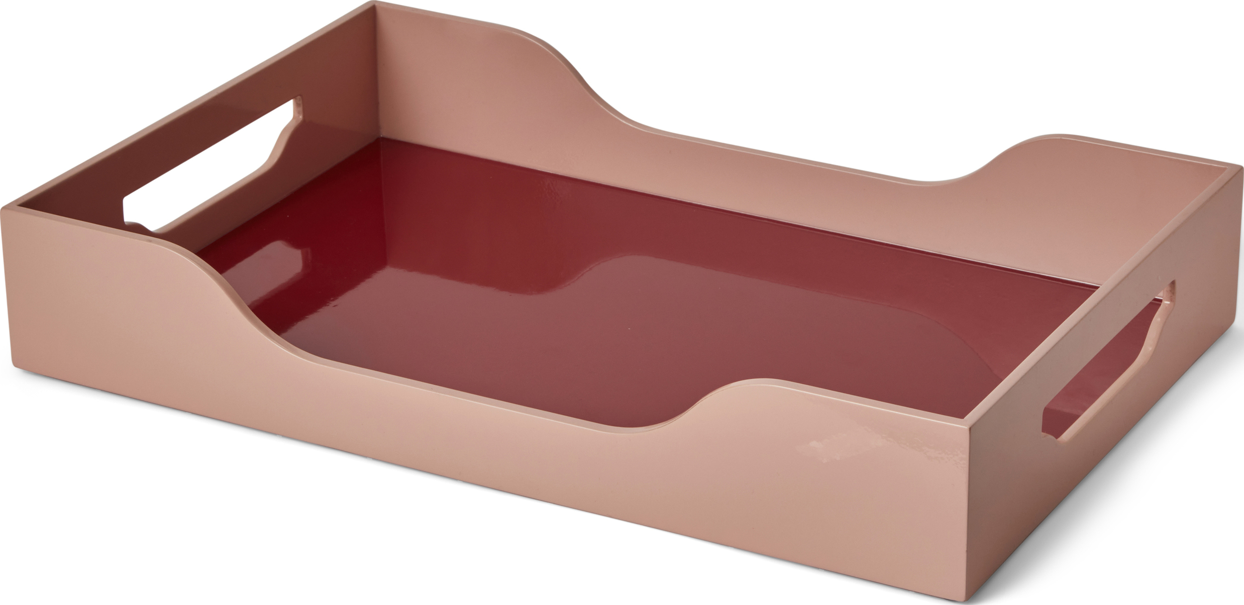 Taca dekoracyjna Swell L kasztanowa lakierowana