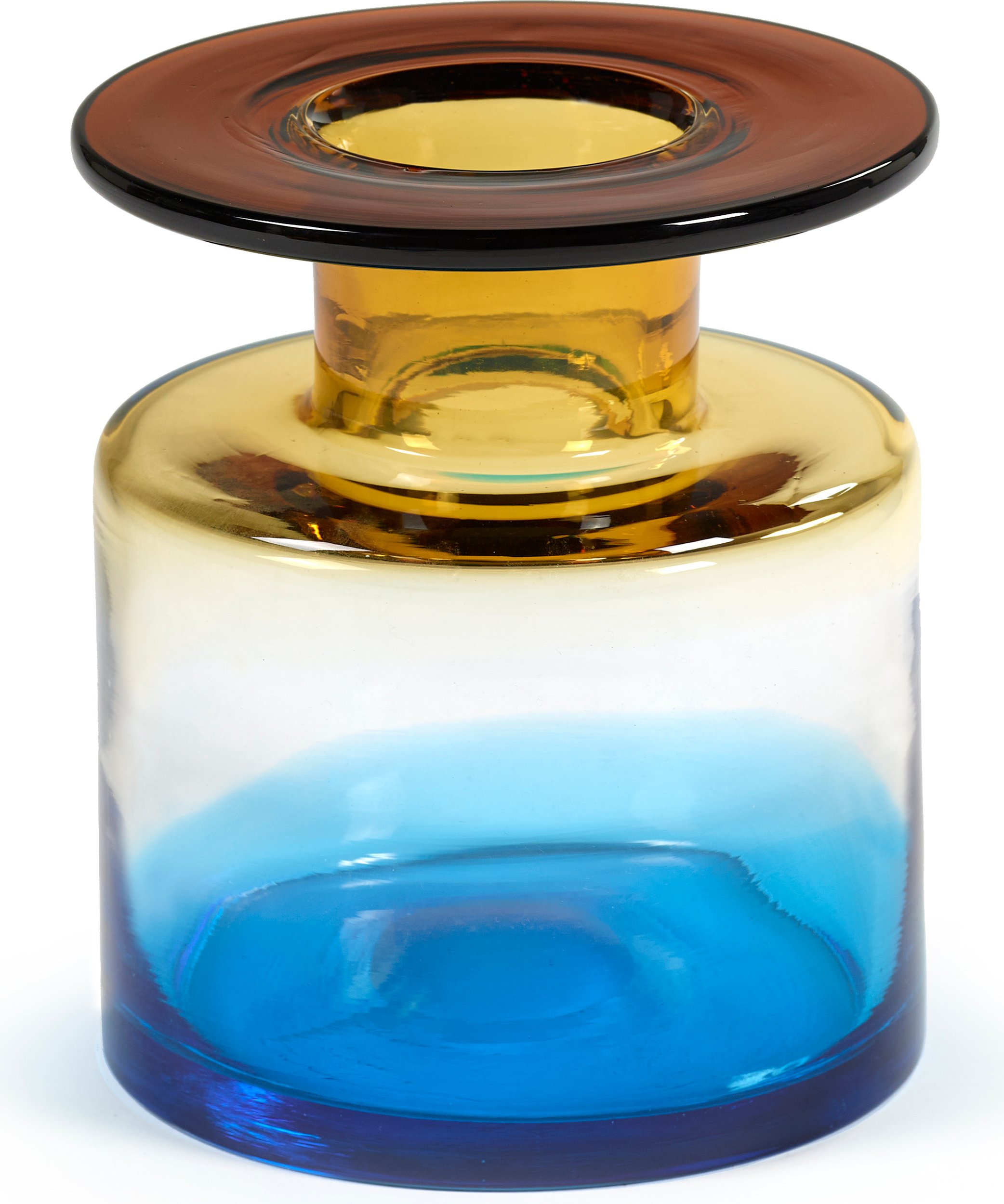 Wazon Wind & Fire 22 cm brązowo-niebieski