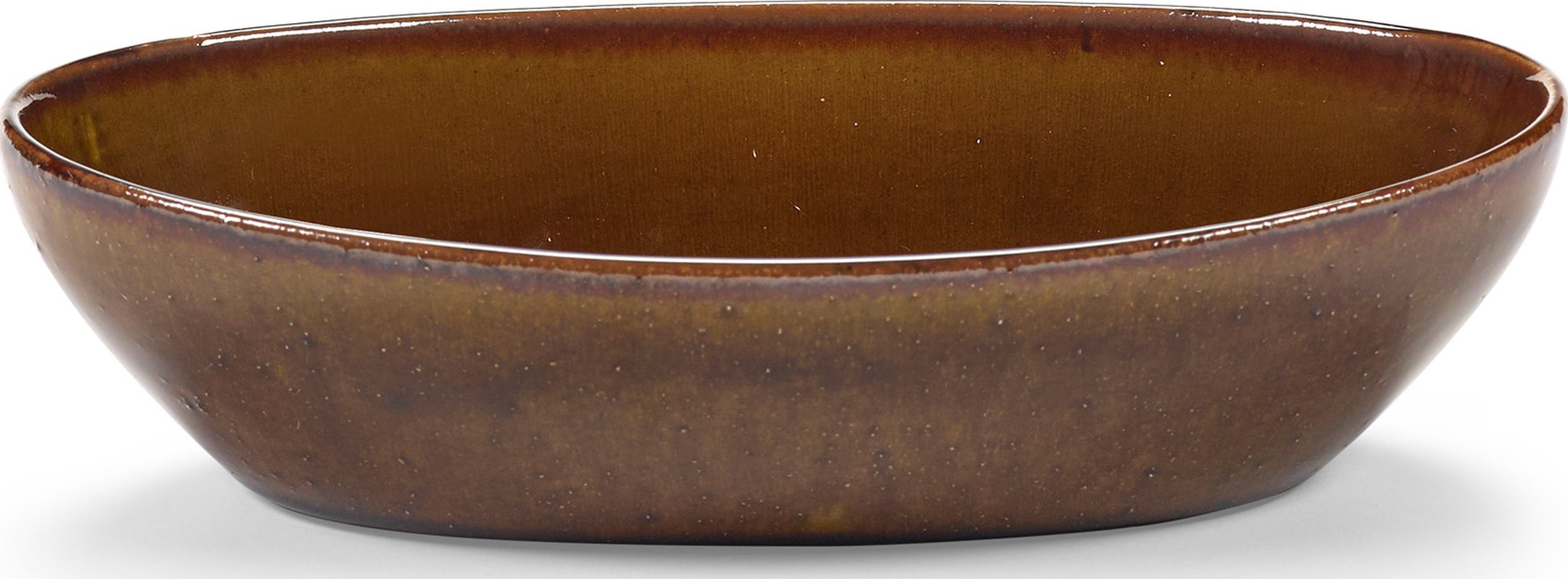 Miska Out of Lines owalna 450 ml brązowa