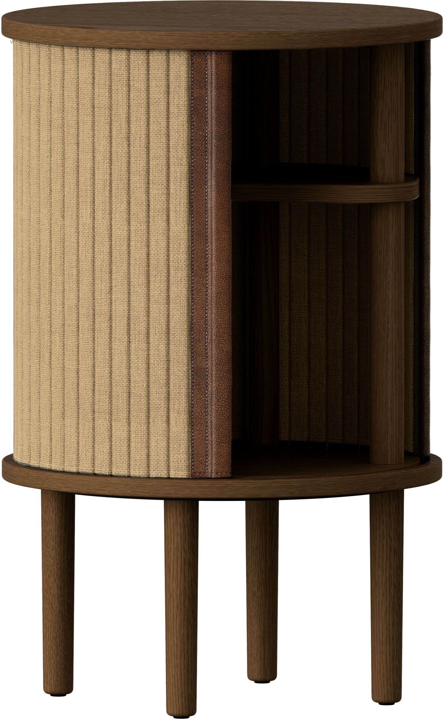 Szafka nocna Audacious brązowa na ciemnych dębowych nogach