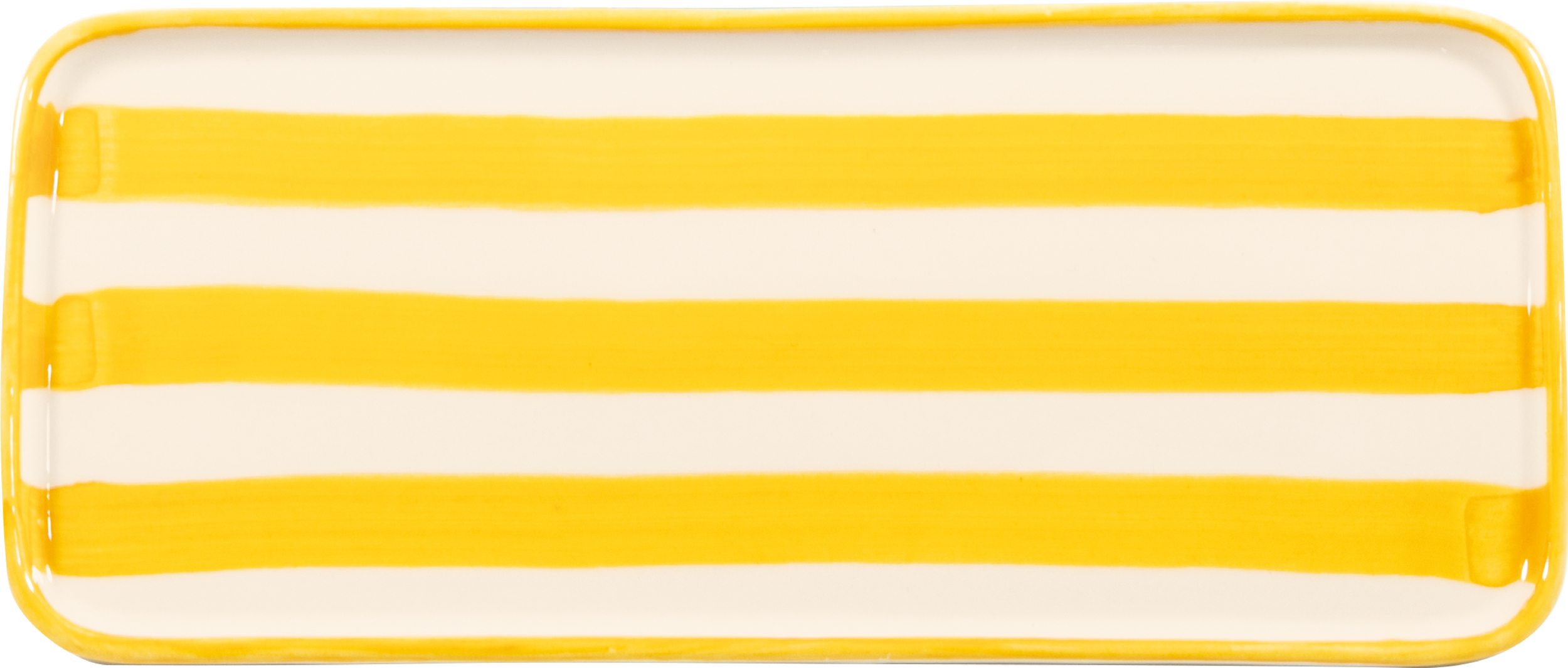 Talerz do serwowania Lido Righe prostokątny 26,5 cm żółty