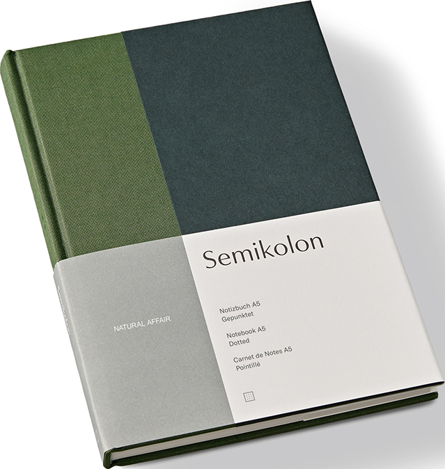 Notes w kropki Natural Affair A5 zielony