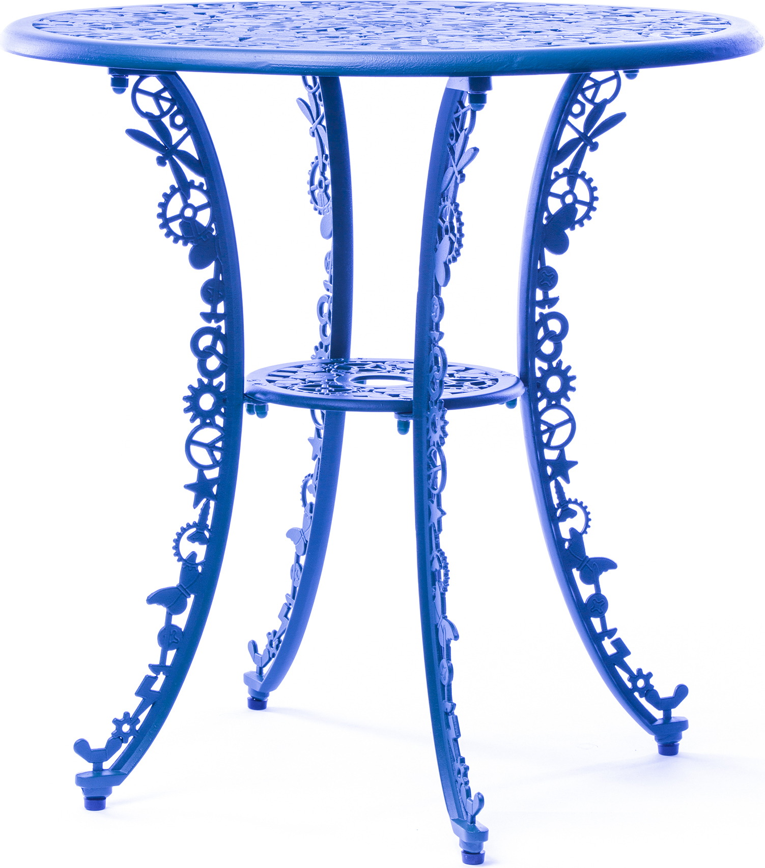 Stolik ogrodowy Industry okrągły niebieski