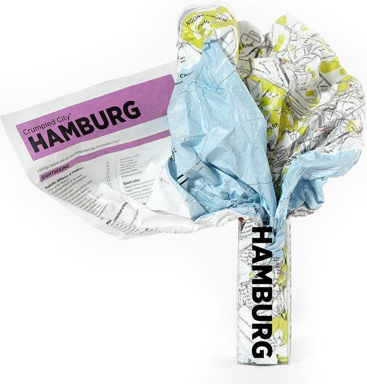 Mapa Crumpled City Hamburg