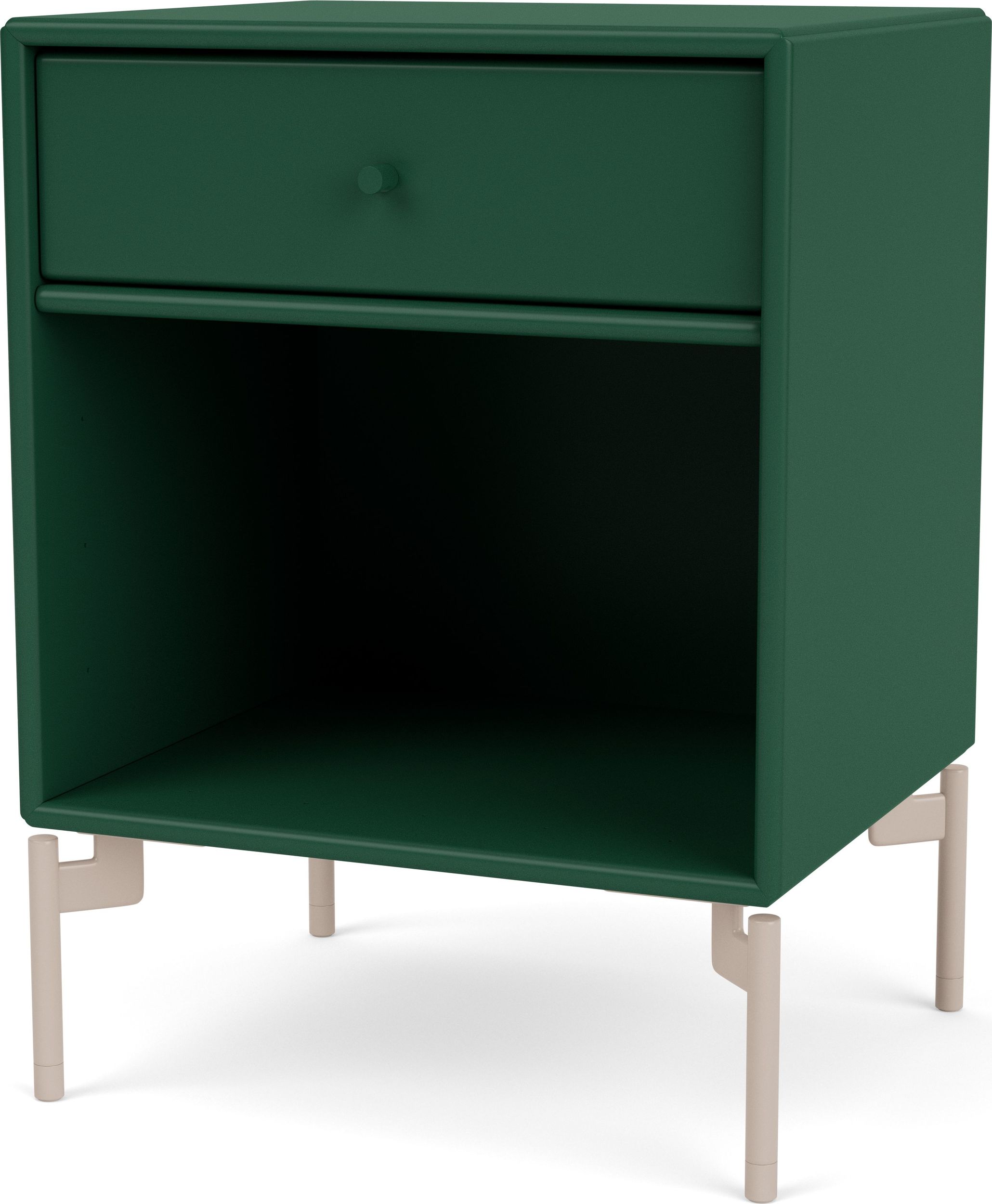 Szafka nocna Dream ciemnozielona na beżowych nogach