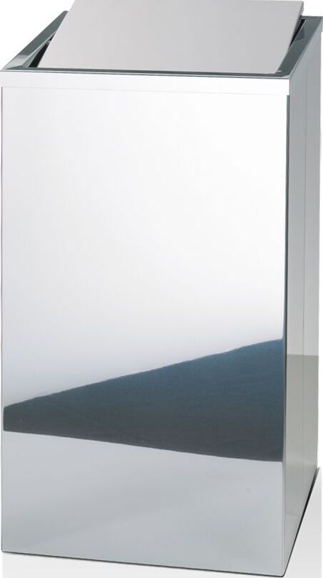 Kosz na pranie Decor Walther 58 cm stal polerowana z klapką