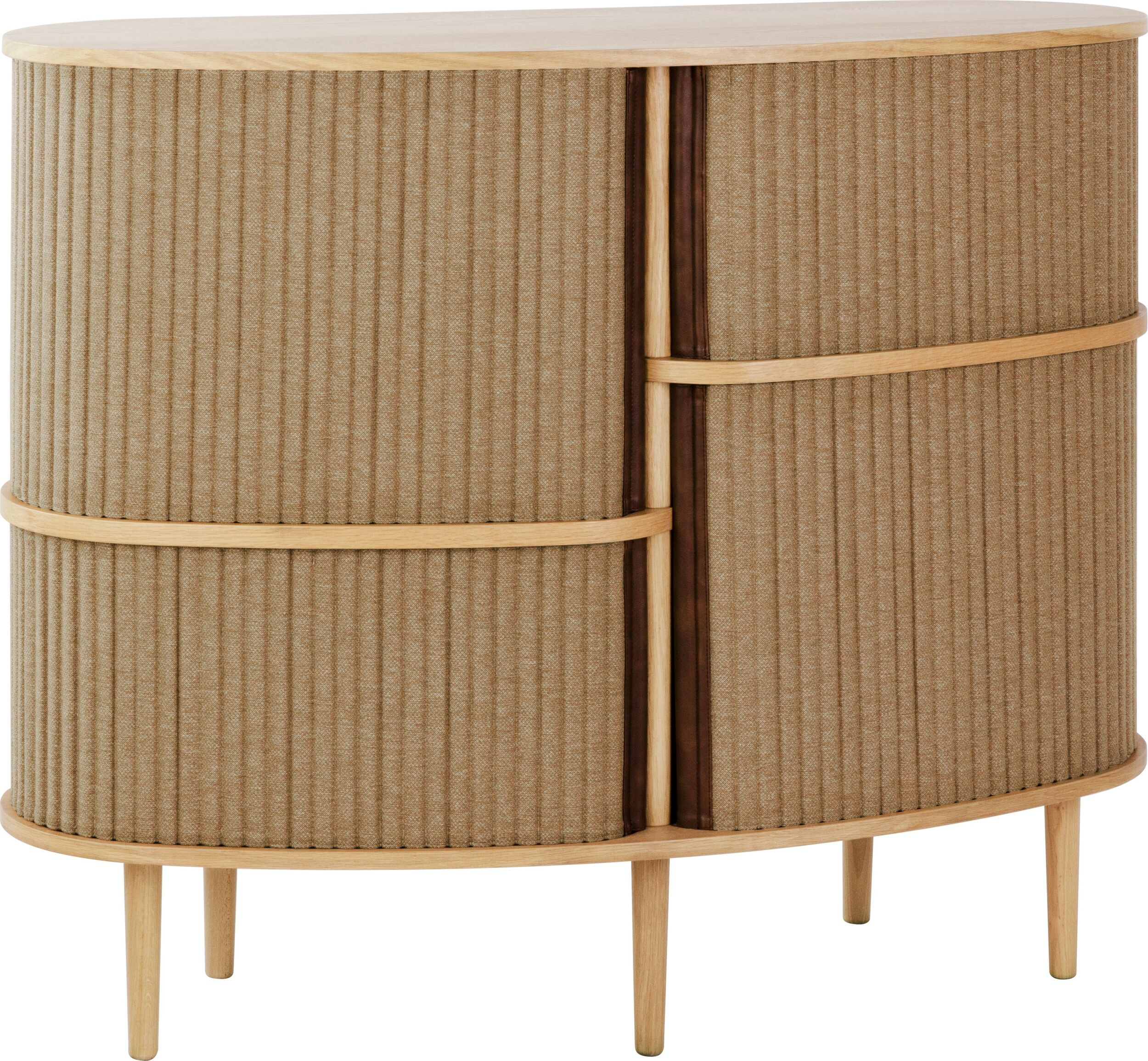 Szafka Audacious wysoka brązowa na dębowych nogach