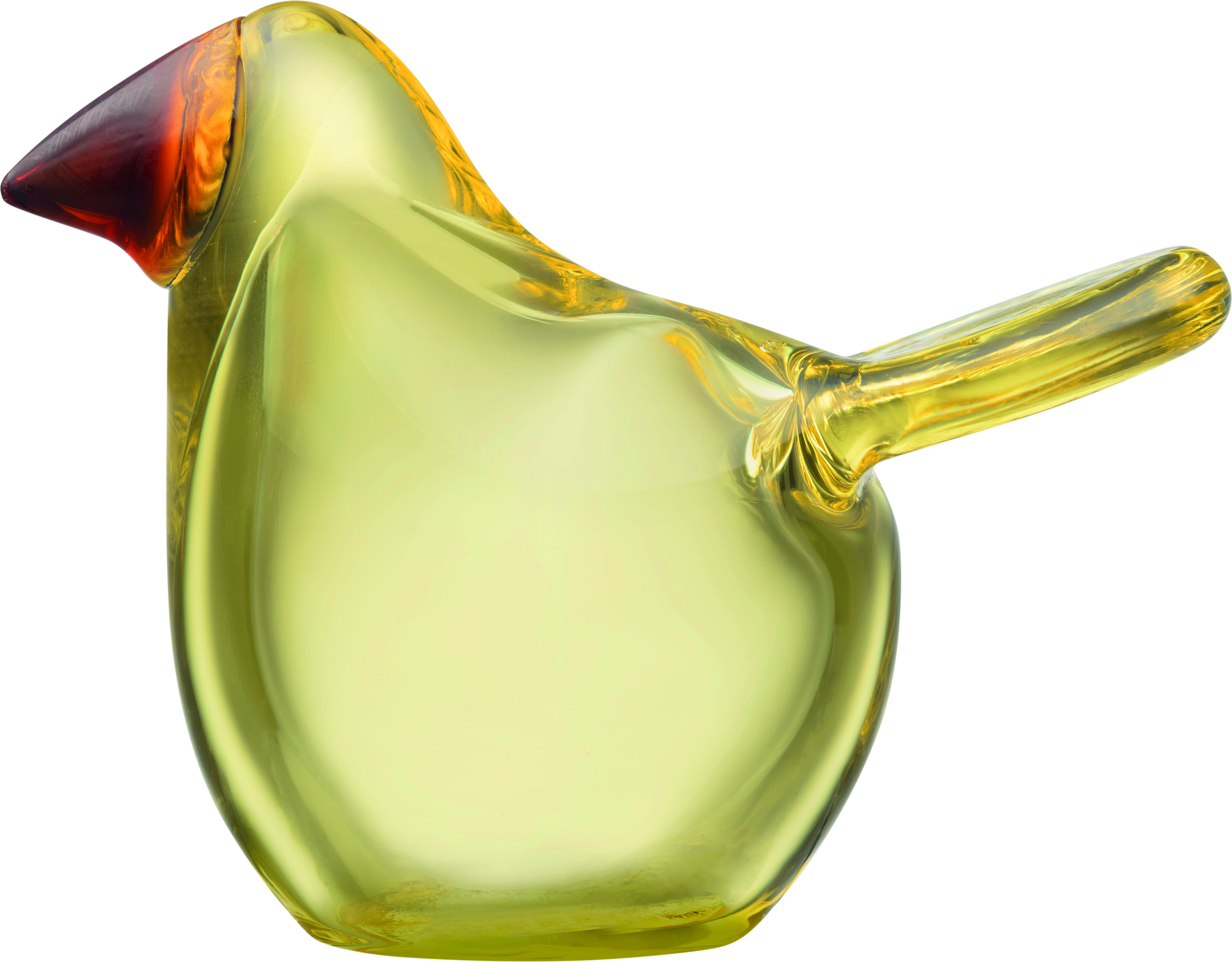 Dekoracja Flycatcher żółta szklana