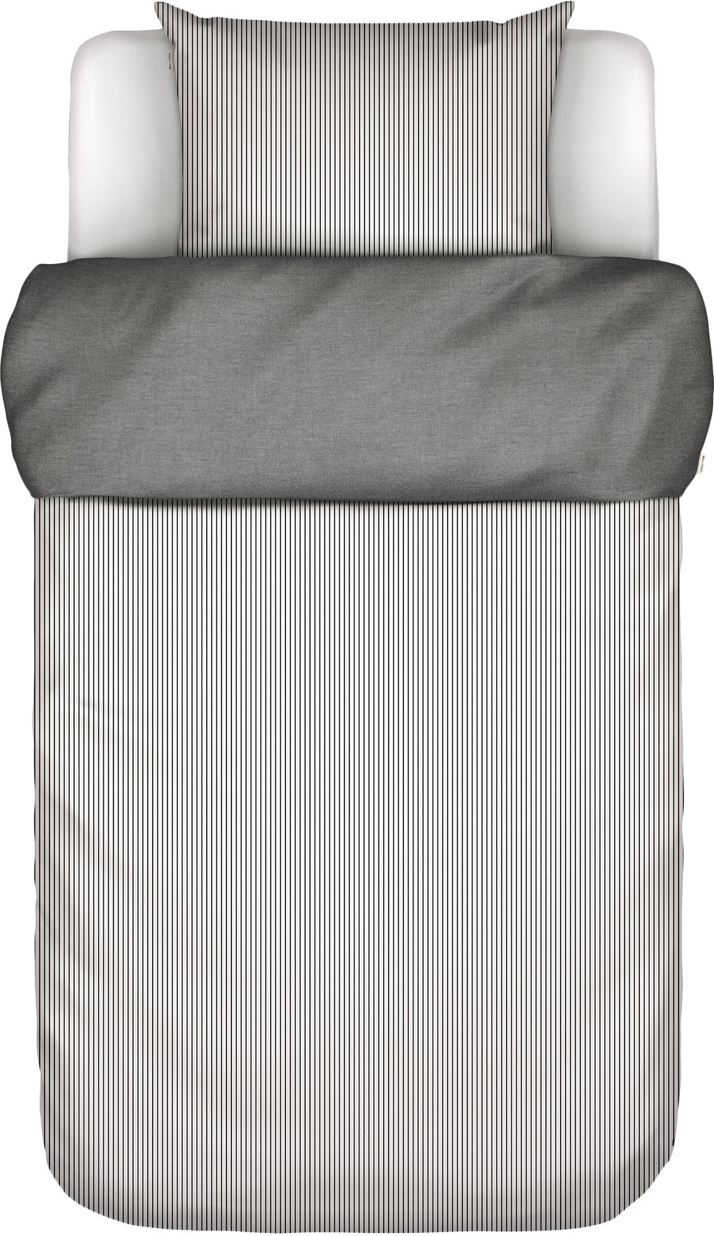 Pościel Skei 140 x 220 cm czarna z poszewką na poduszkę 60 x 70 cm