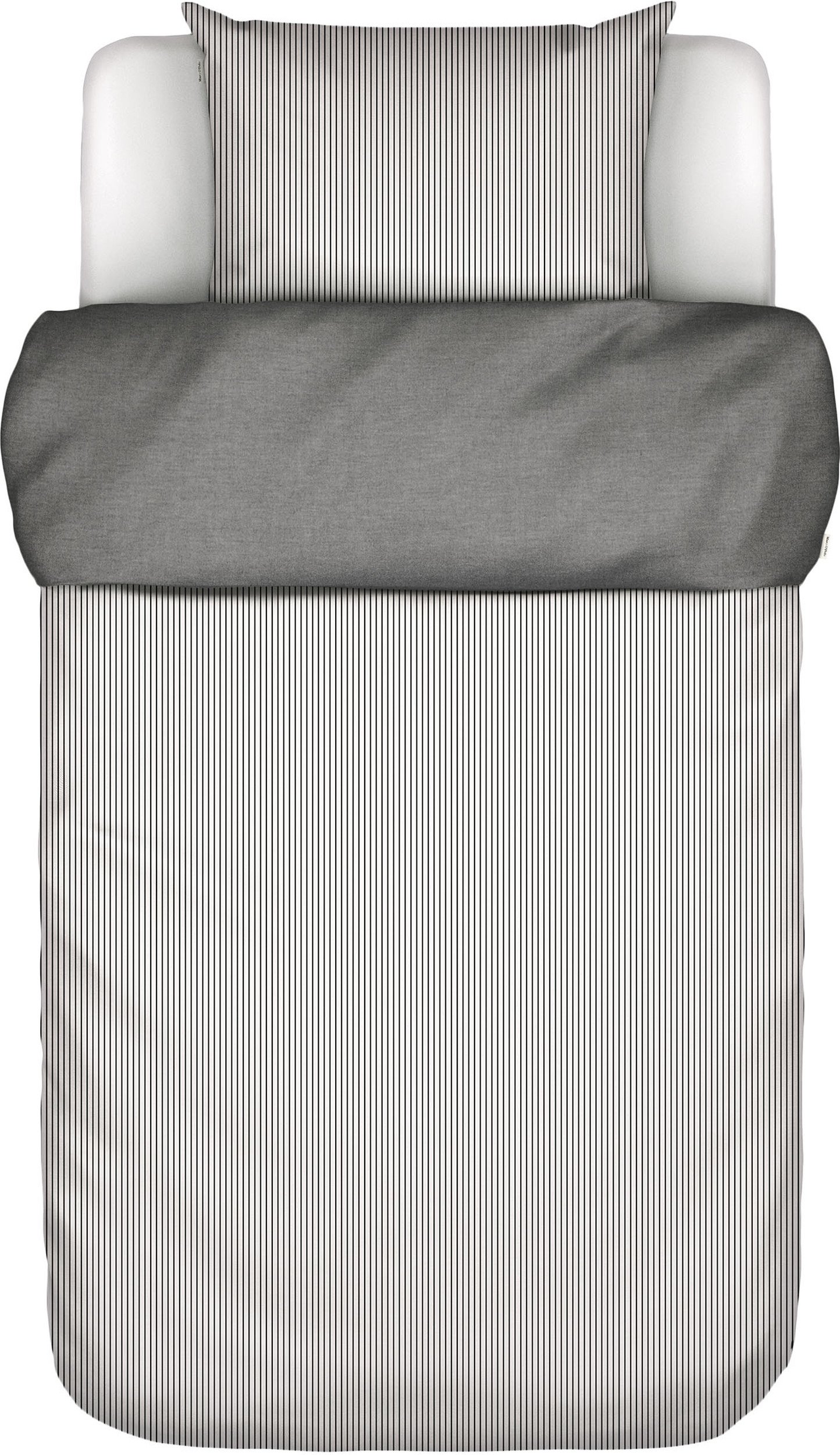 Pościel Skei 140 x 220 cm czarna z poszewką na poduszkę 60 x 70 cm