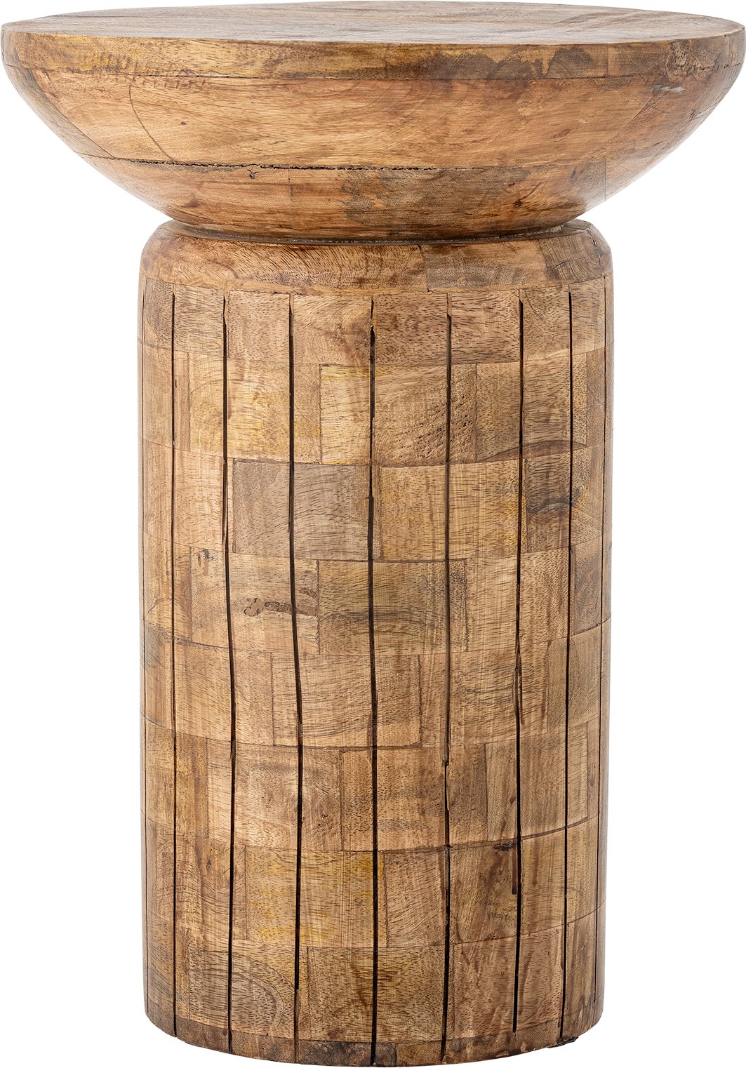 Stolik boczny Yasme 40 cm z drewna mango