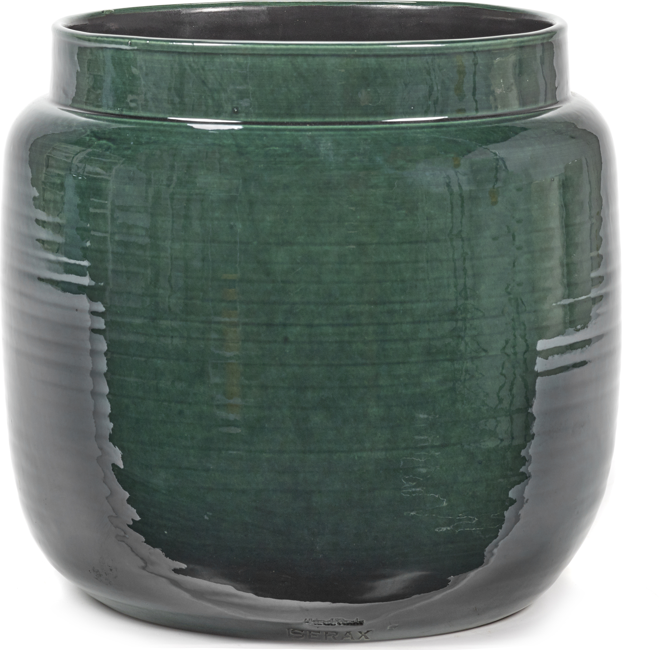 Osłonka na doniczkę Glazed Shades 32 cm ciemna zieleń